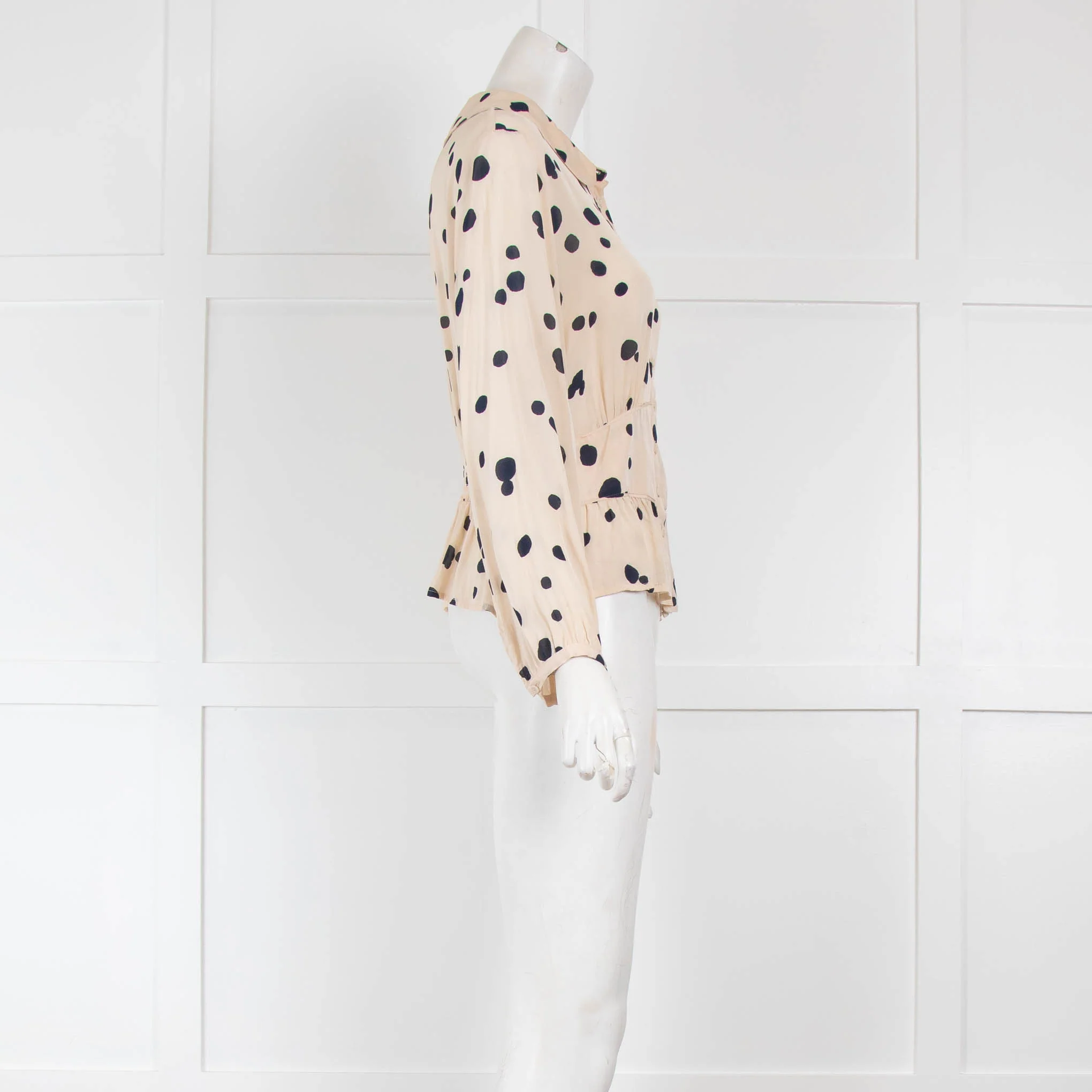 Bash Cream Polka Dot Long Sleeve blouse - Image 2