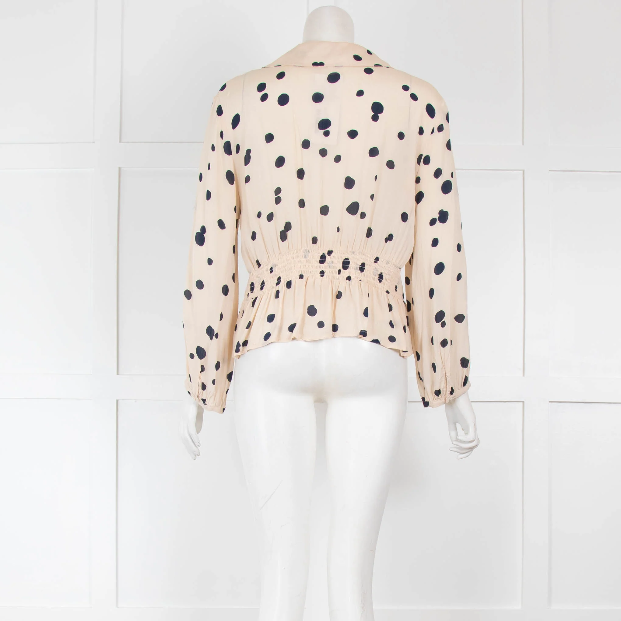 Bash Cream Polka Dot Long Sleeve blouse - Image 3