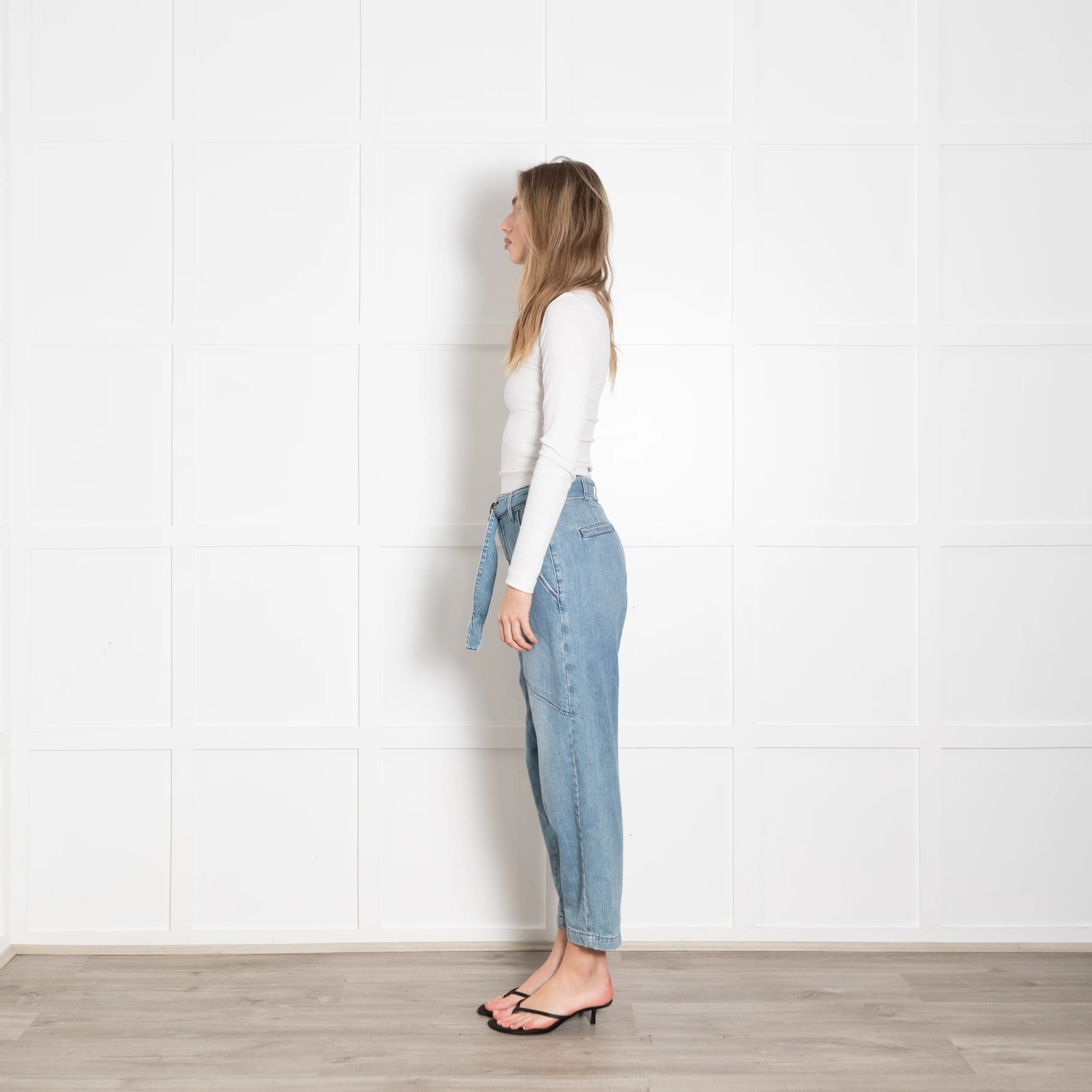 Ba&Sh Light Blue Denim Barrel Leg Jeans - Image 4