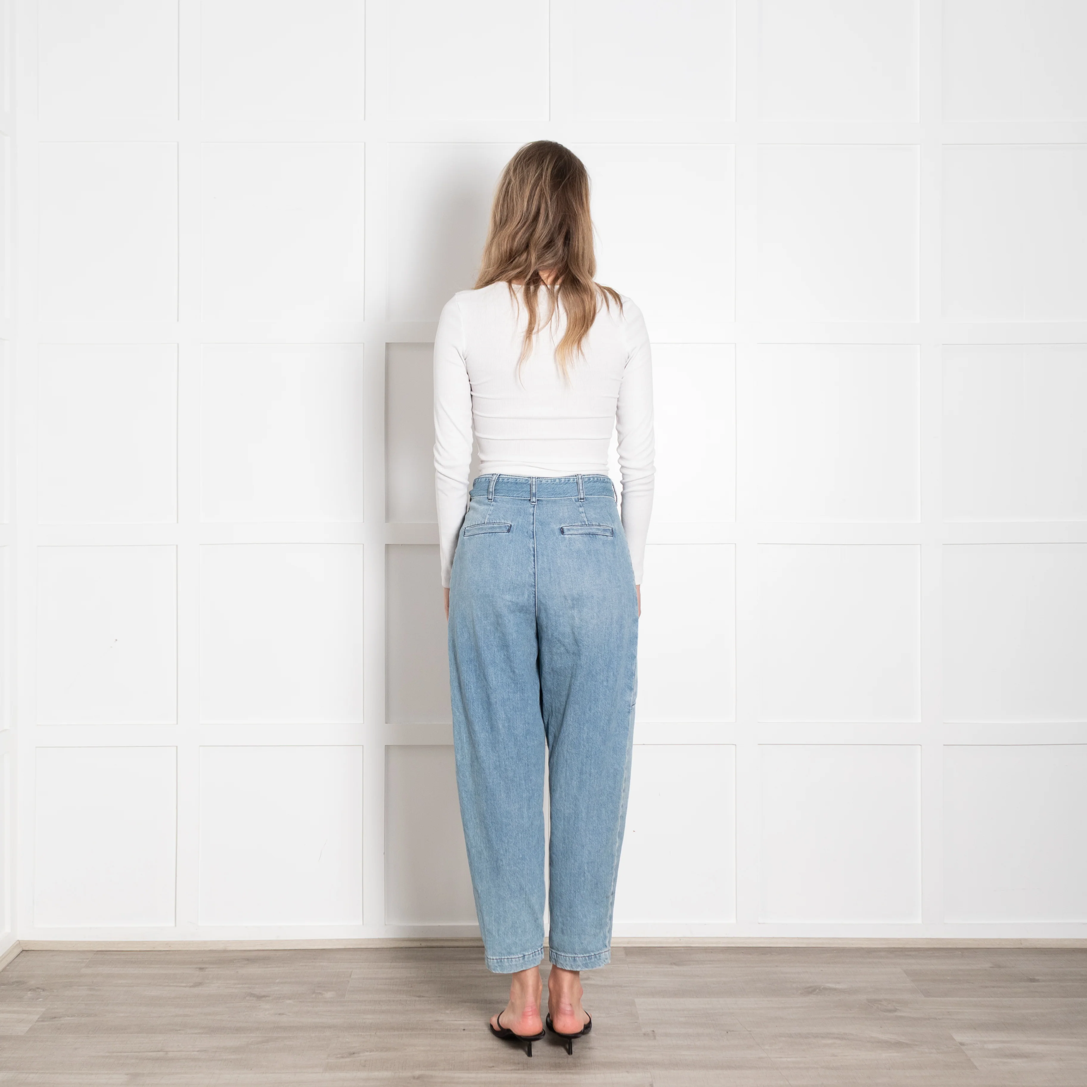 Ba&Sh Light Blue Denim Barrel Leg Jeans - Image 5