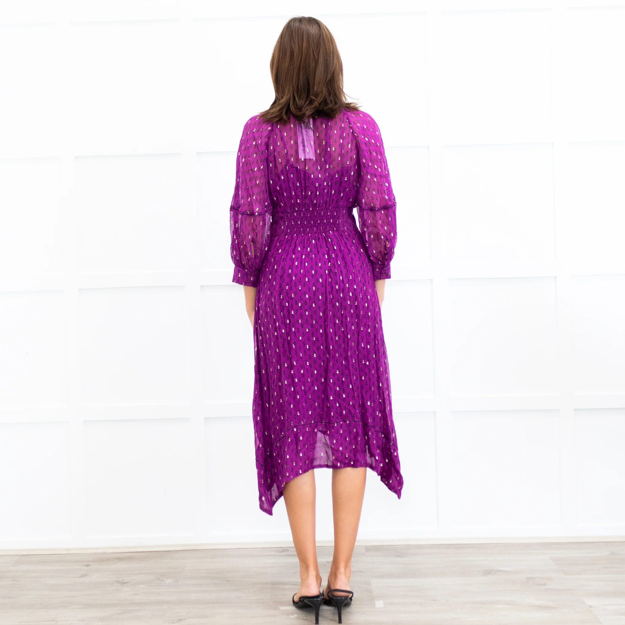 ba&sh Purple Cyana Dress - Image 5