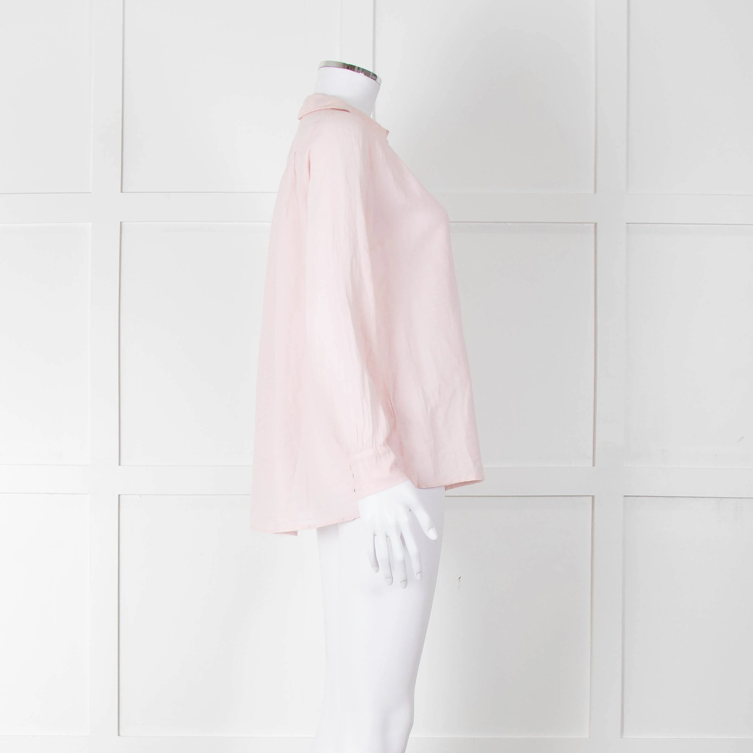 Ba&sh Shell Pink Cotton Long Sleeve Blouse - Image 3
