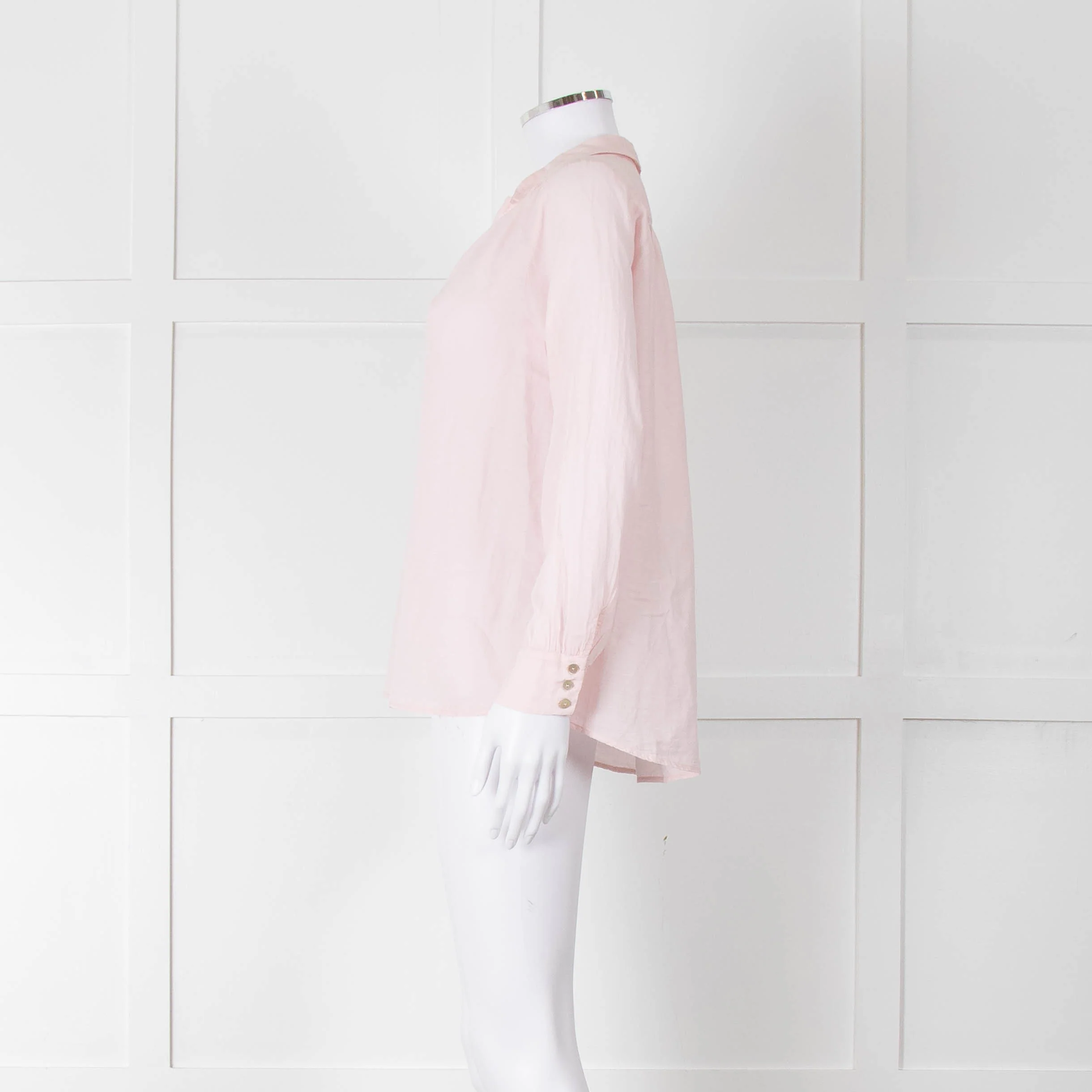 Ba&sh Shell Pink Cotton Long Sleeve Blouse - Image 7