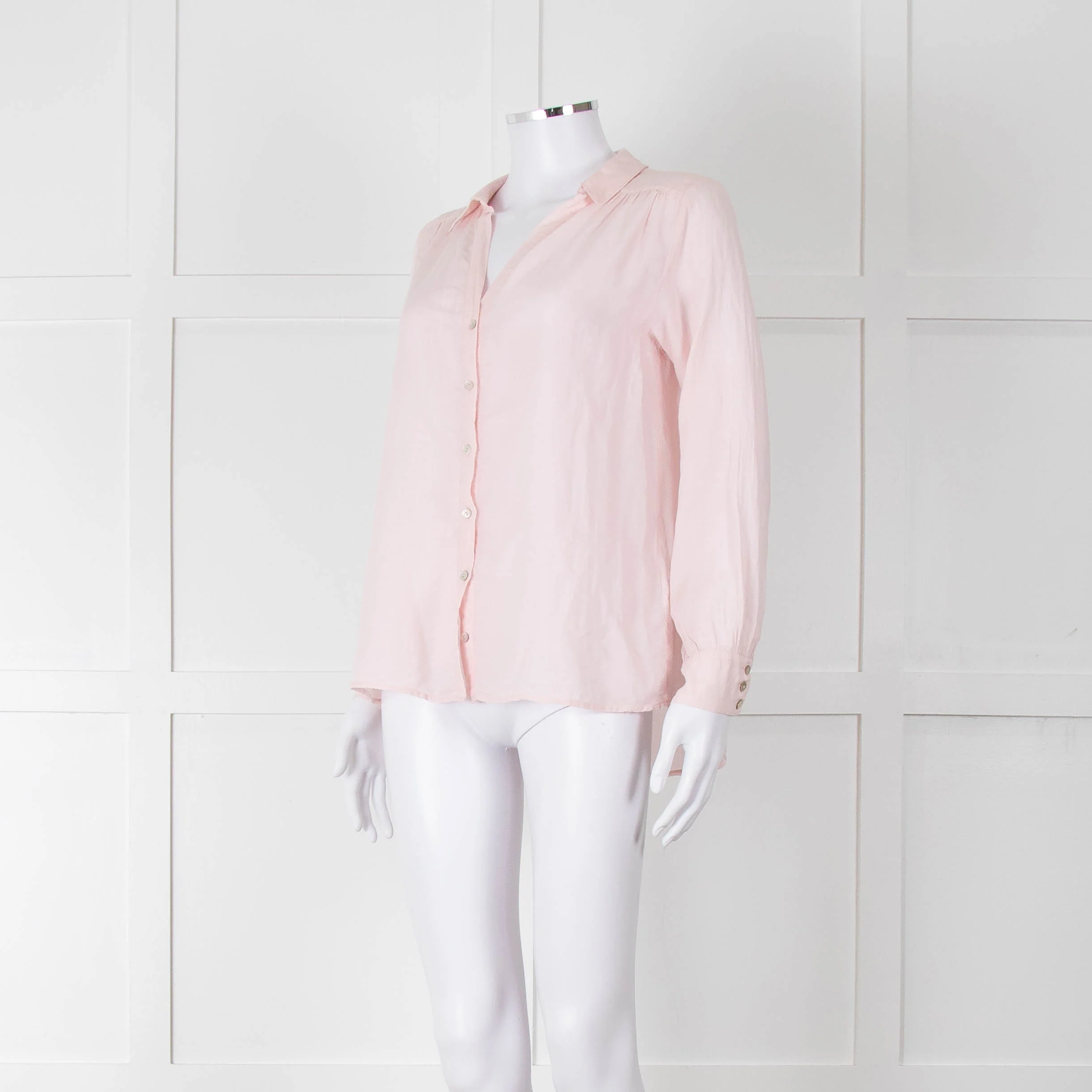 Ba&sh Shell Pink Cotton Long Sleeve Blouse - Image 8