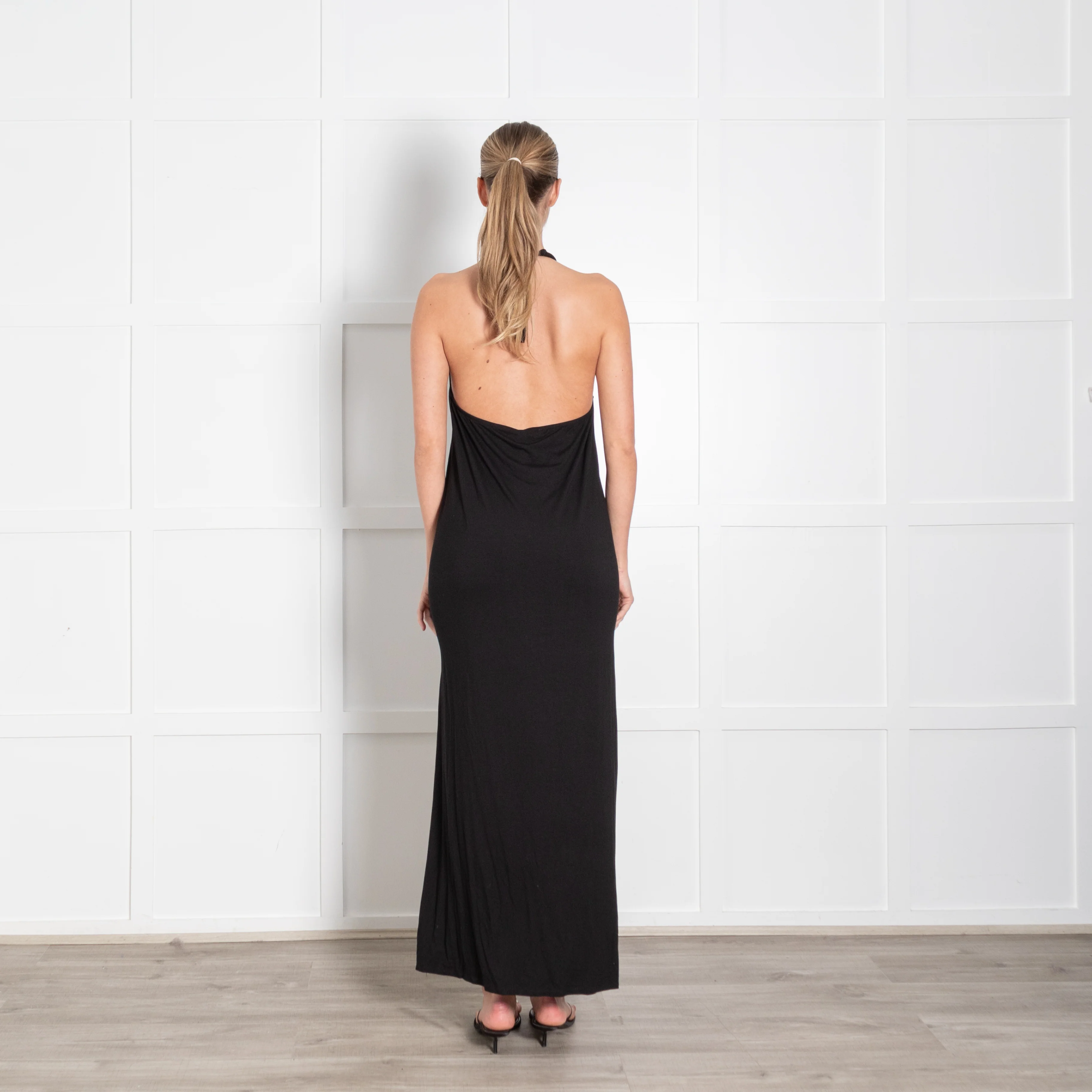 Baukjen Black Halter Neck Maxi Dress - Image 5