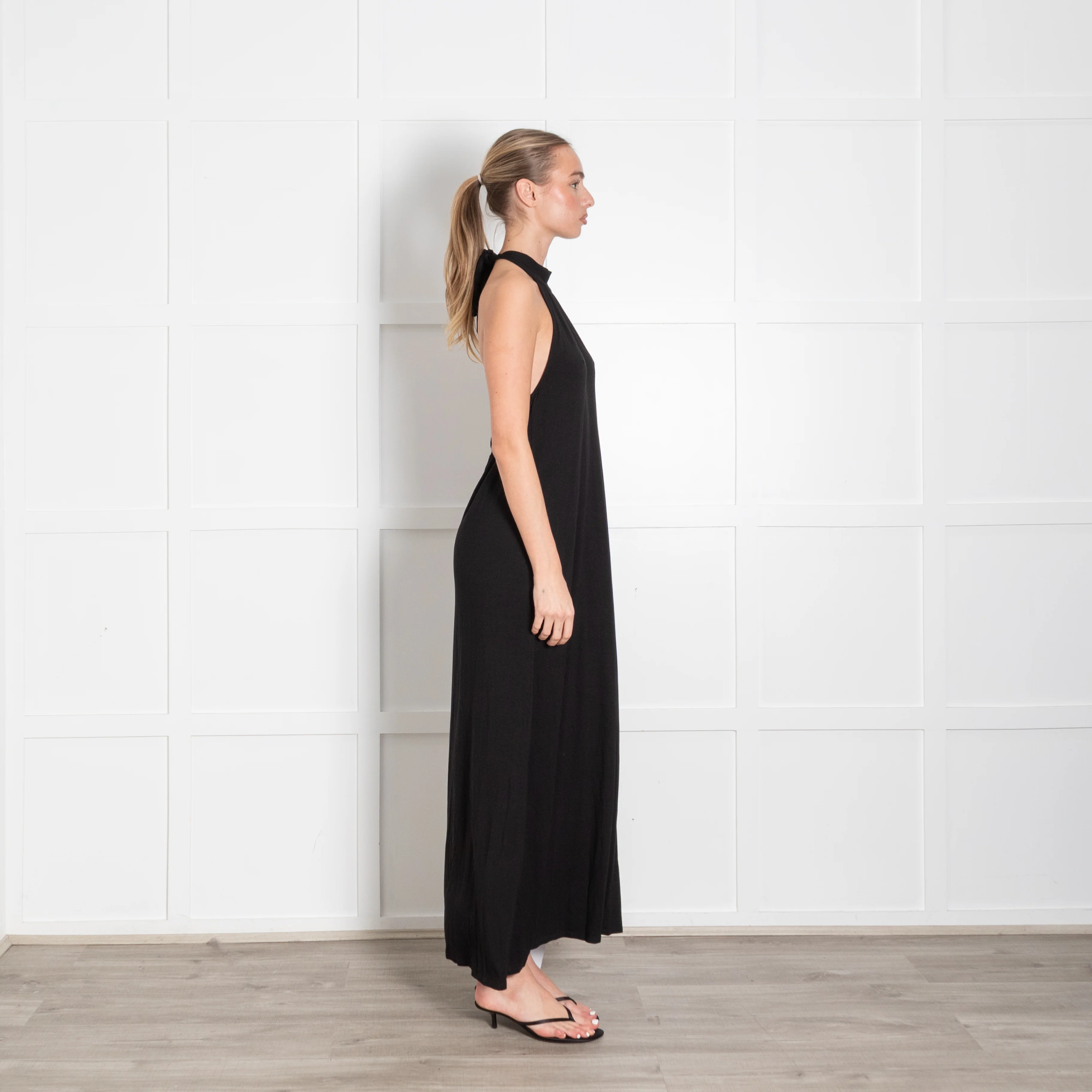 Baukjen Black Halter Neck Maxi Dress - Image 6