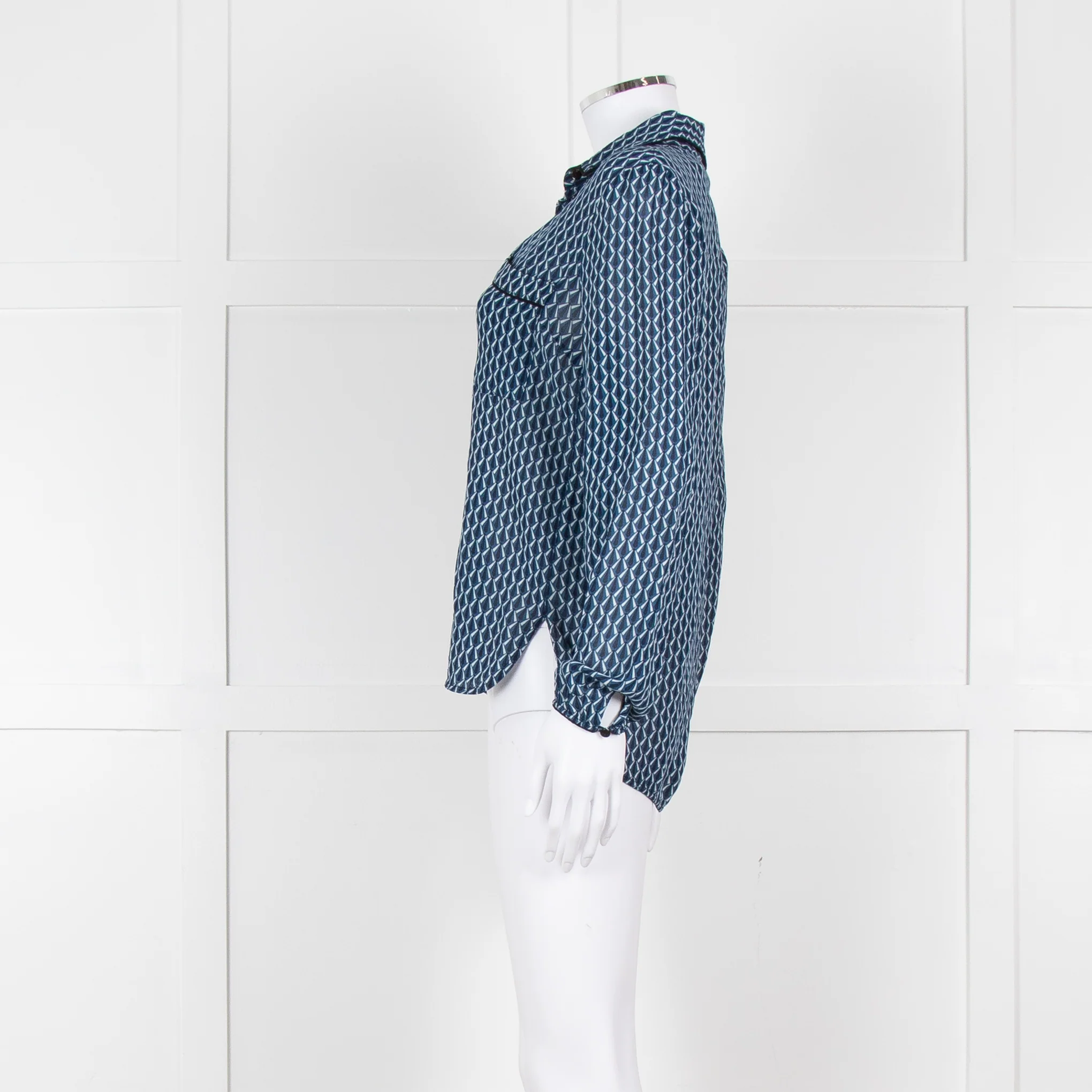 Baum Und Pferdgarten Blue Cream Navy Print Blouse - Image 7