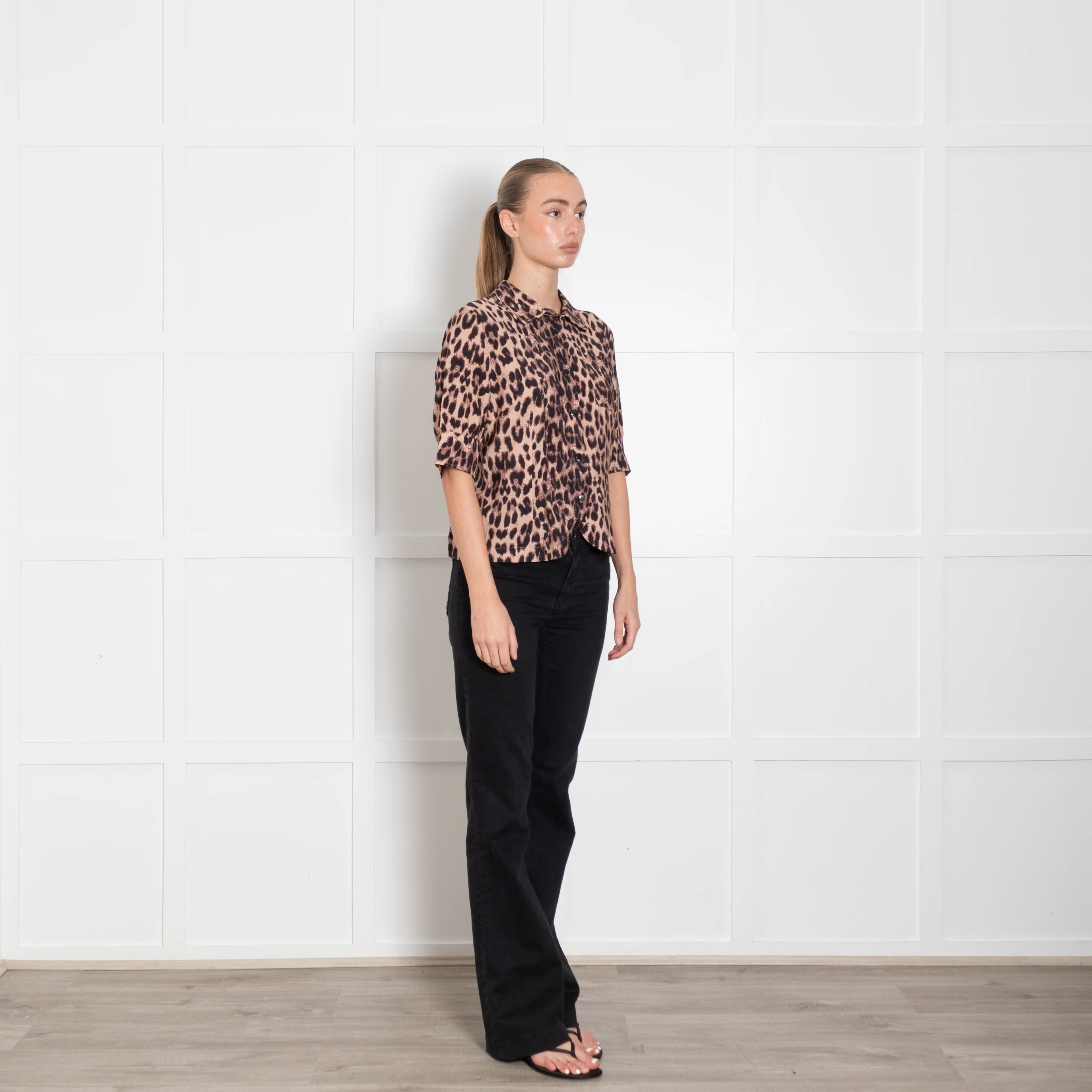 Baum Und Pferdgarten Brown Animal Print Short Sleeve Shirt - Image 7