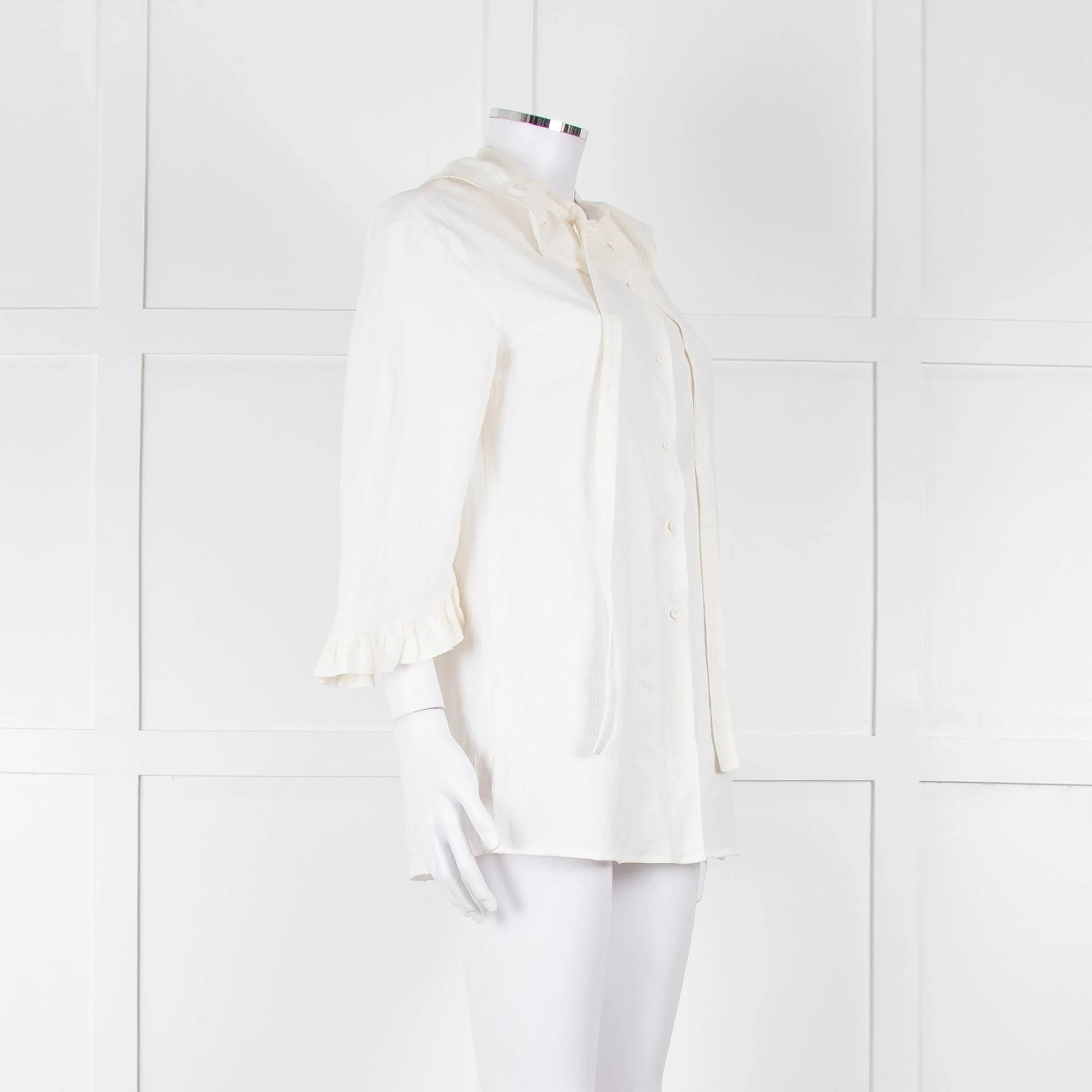 Baum Und Pferdgarten Cream Textured Frill Trim Top - Image 2