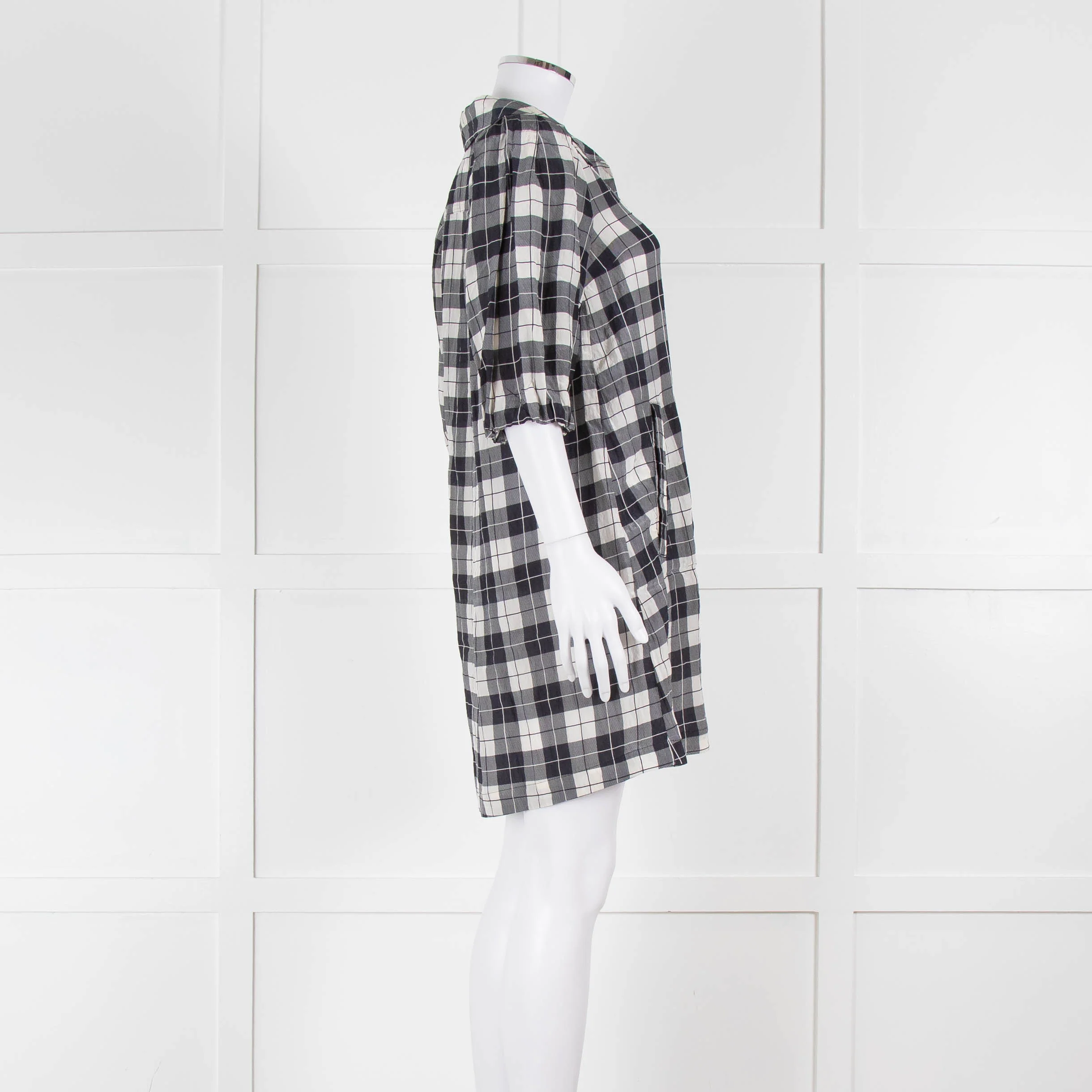 Baum Und Pferdgarten Navy White Checked Tunic Dress - Image 3