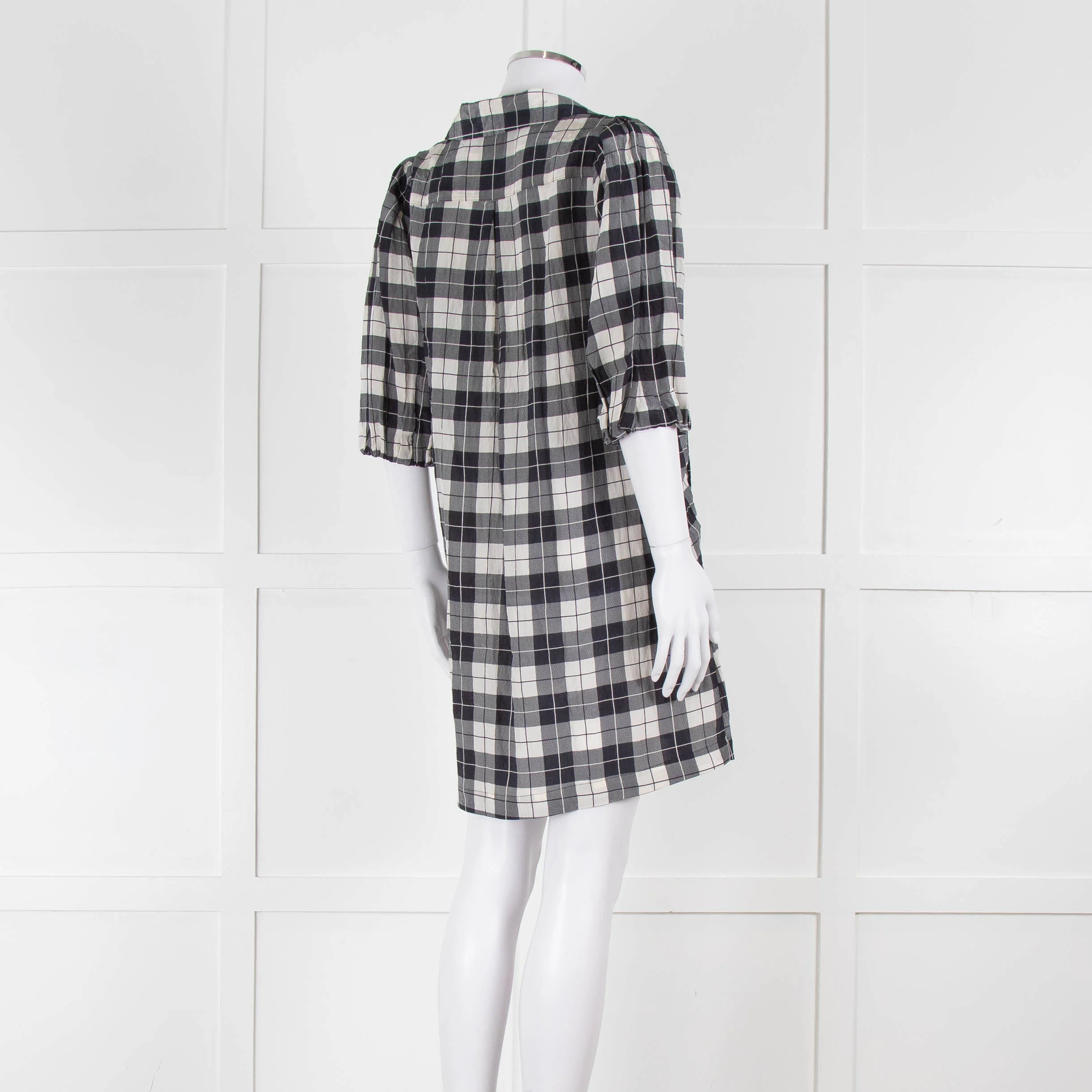 Baum Und Pferdgarten Navy White Checked Tunic Dress - Image 4