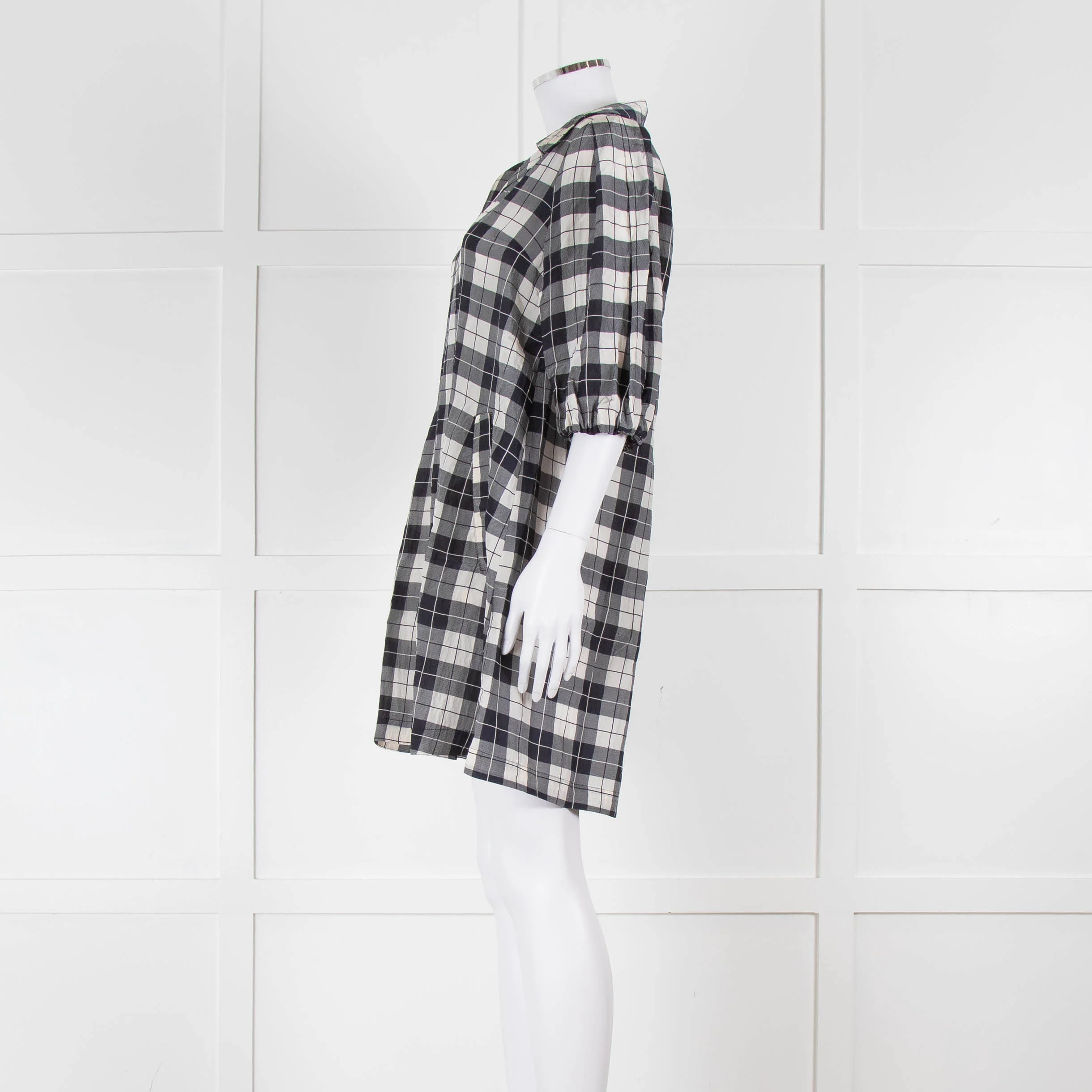 Baum Und Pferdgarten Navy White Checked Tunic Dress - Image 7