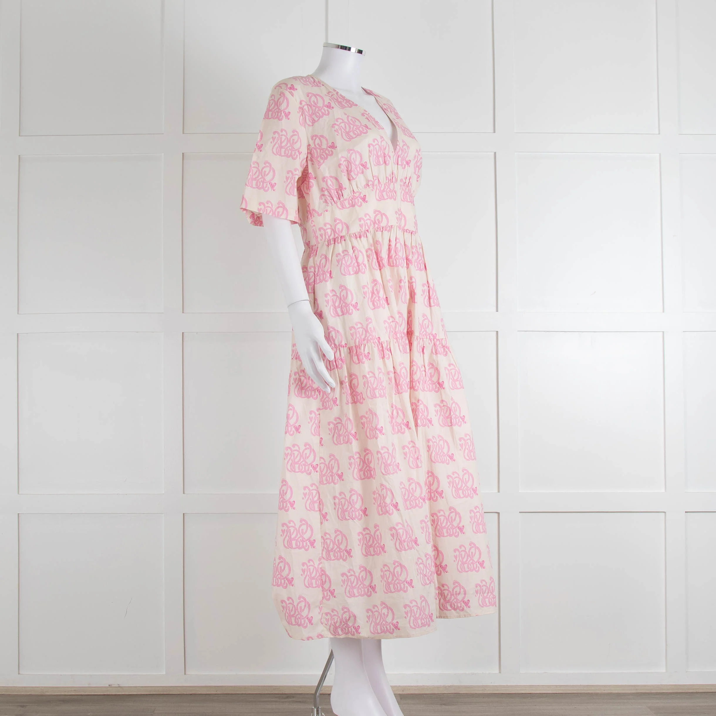 Baum Und Pferdgarten Pink Logo & Love Heart Print Cotton Dress - Image 2