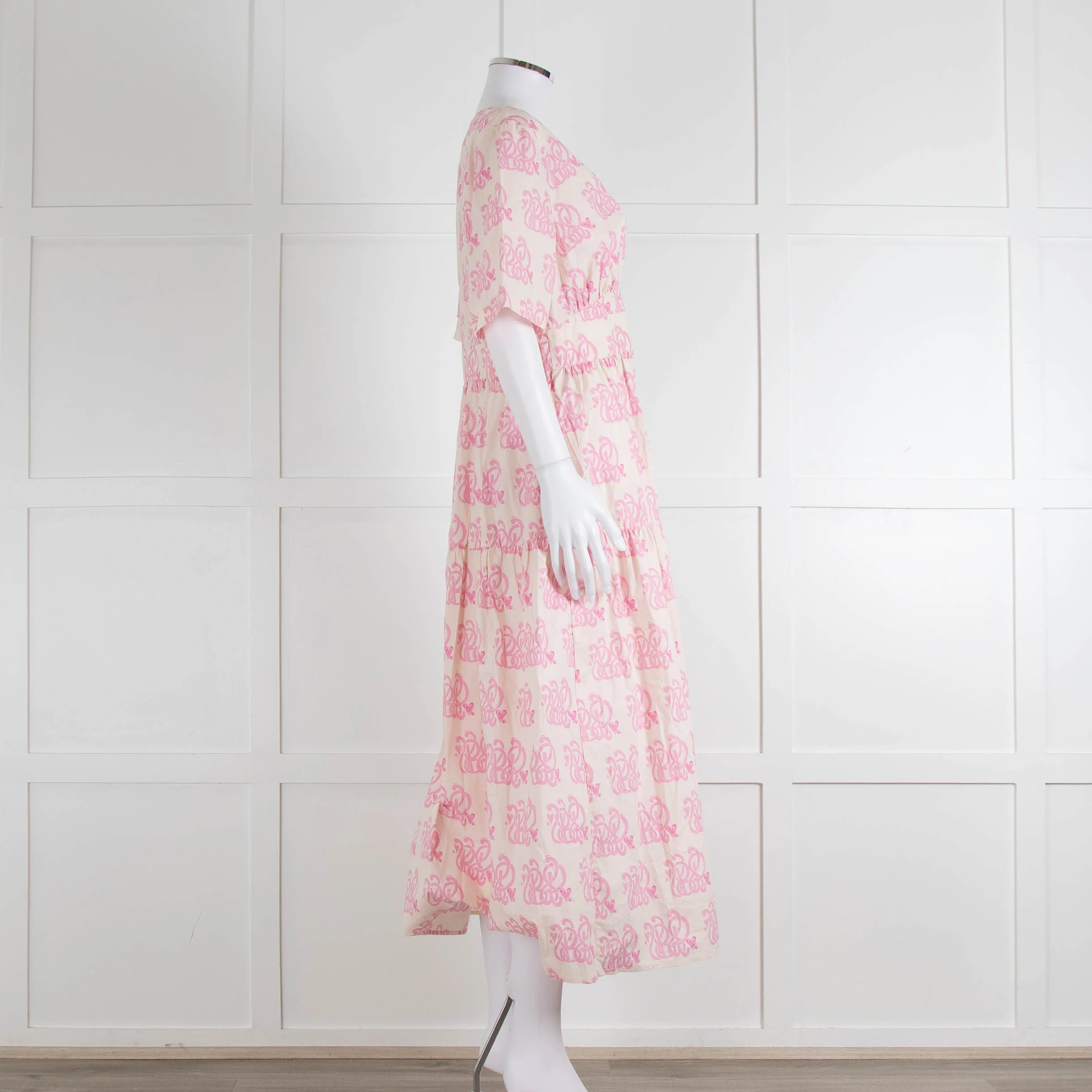 Baum Und Pferdgarten Pink Logo & Love Heart Print Cotton Dress - Image 3