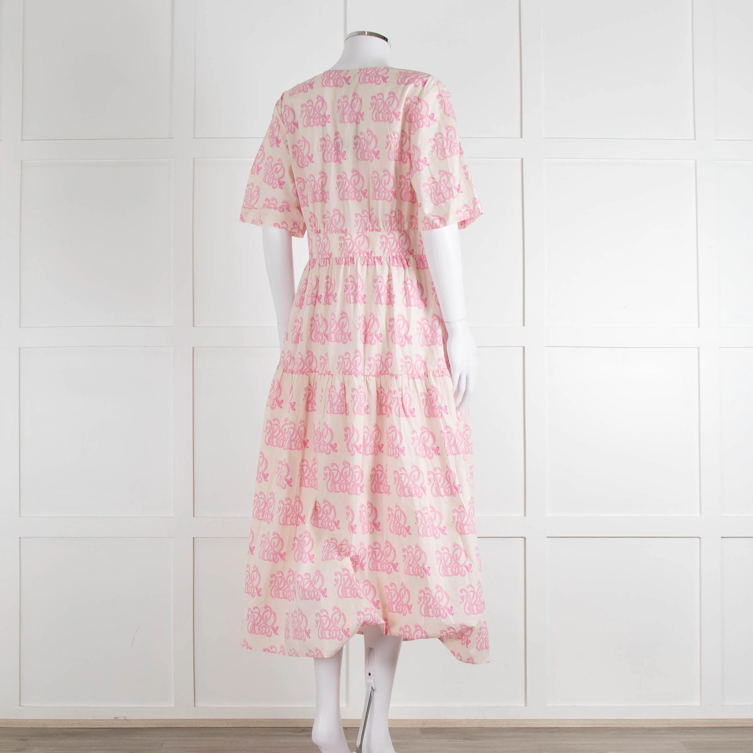 Baum Und Pferdgarten Pink Logo & Love Heart Print Cotton Dress - Image 4