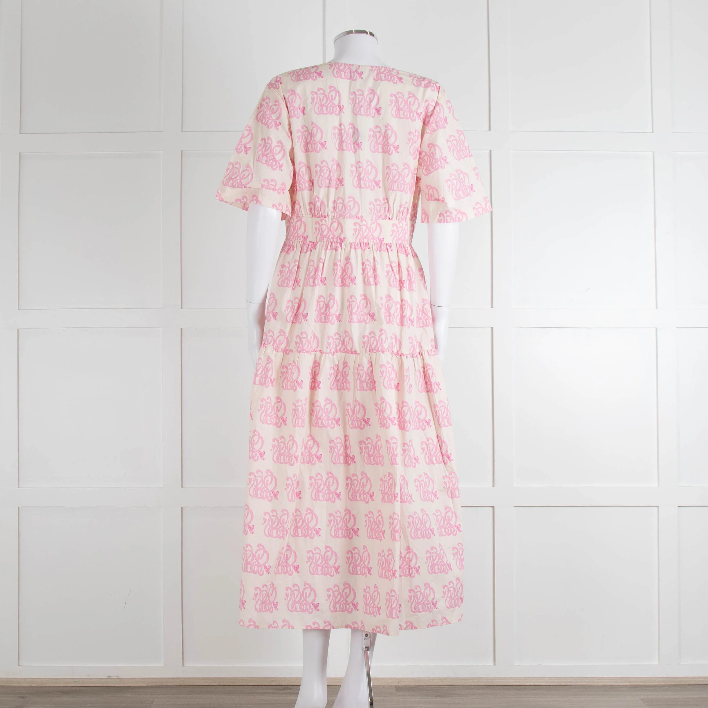 Baum Und Pferdgarten Pink Logo & Love Heart Print Cotton Dress - Image 5