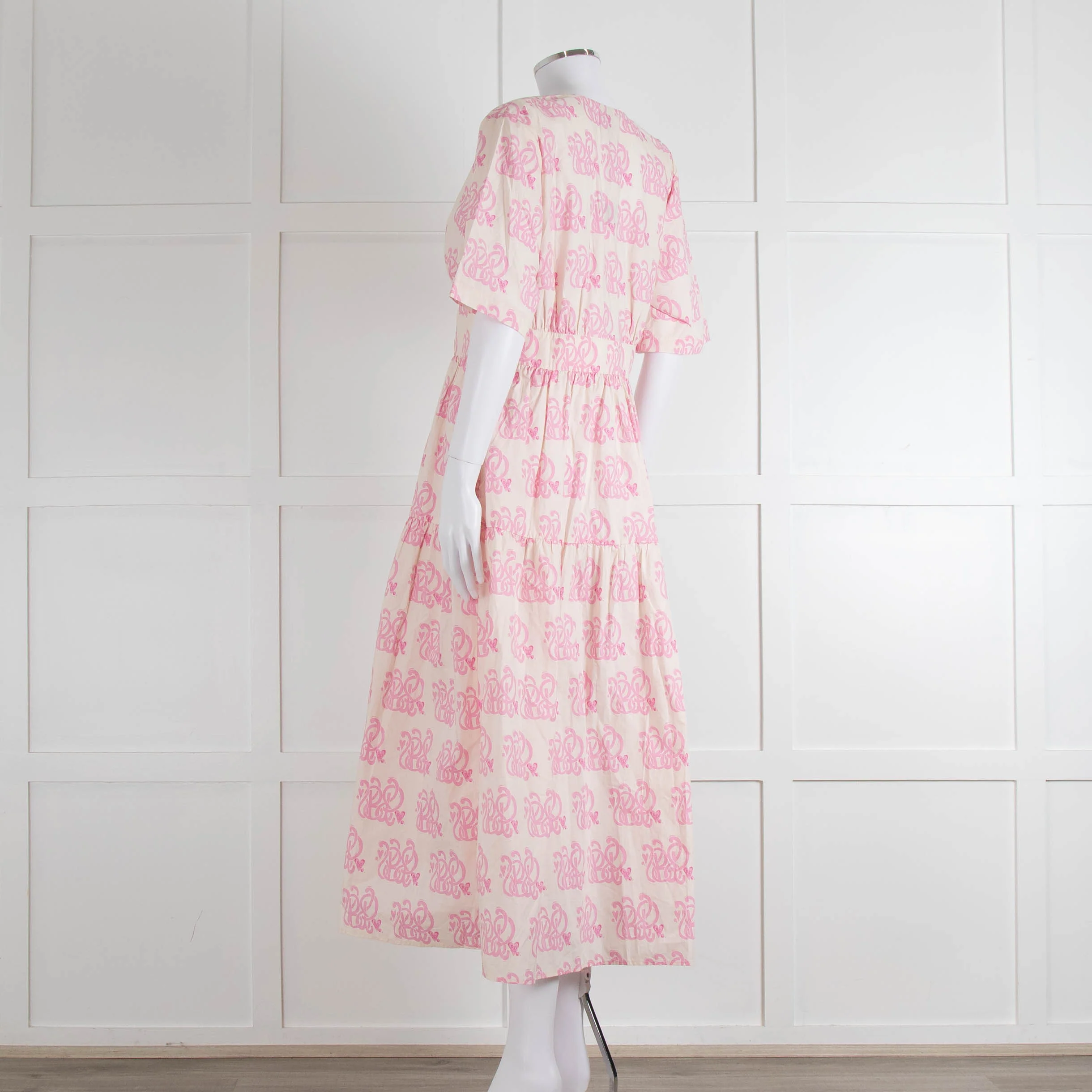 Baum Und Pferdgarten Pink Logo & Love Heart Print Cotton Dress - Image 6