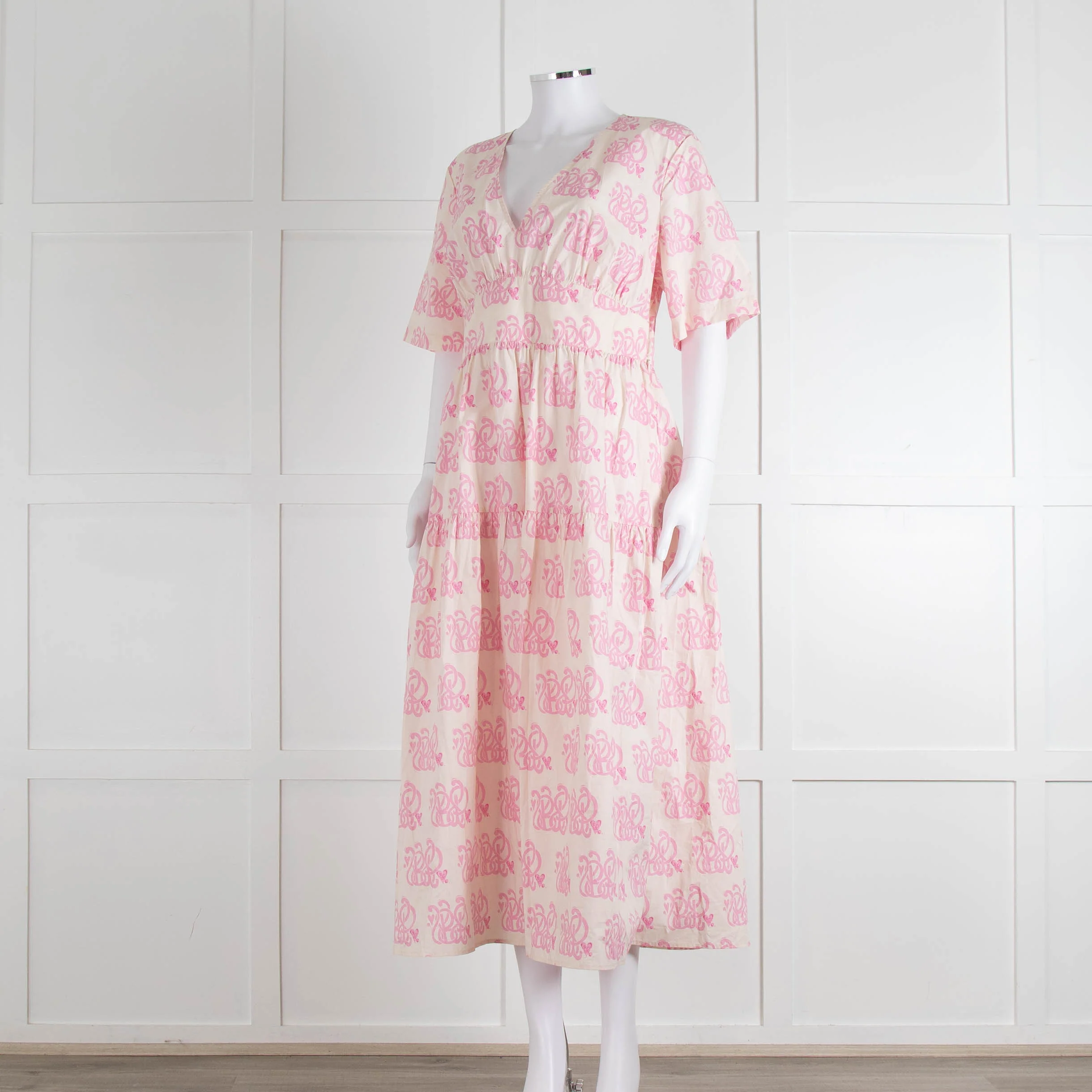 Baum Und Pferdgarten Pink Logo & Love Heart Print Cotton Dress - Image 8