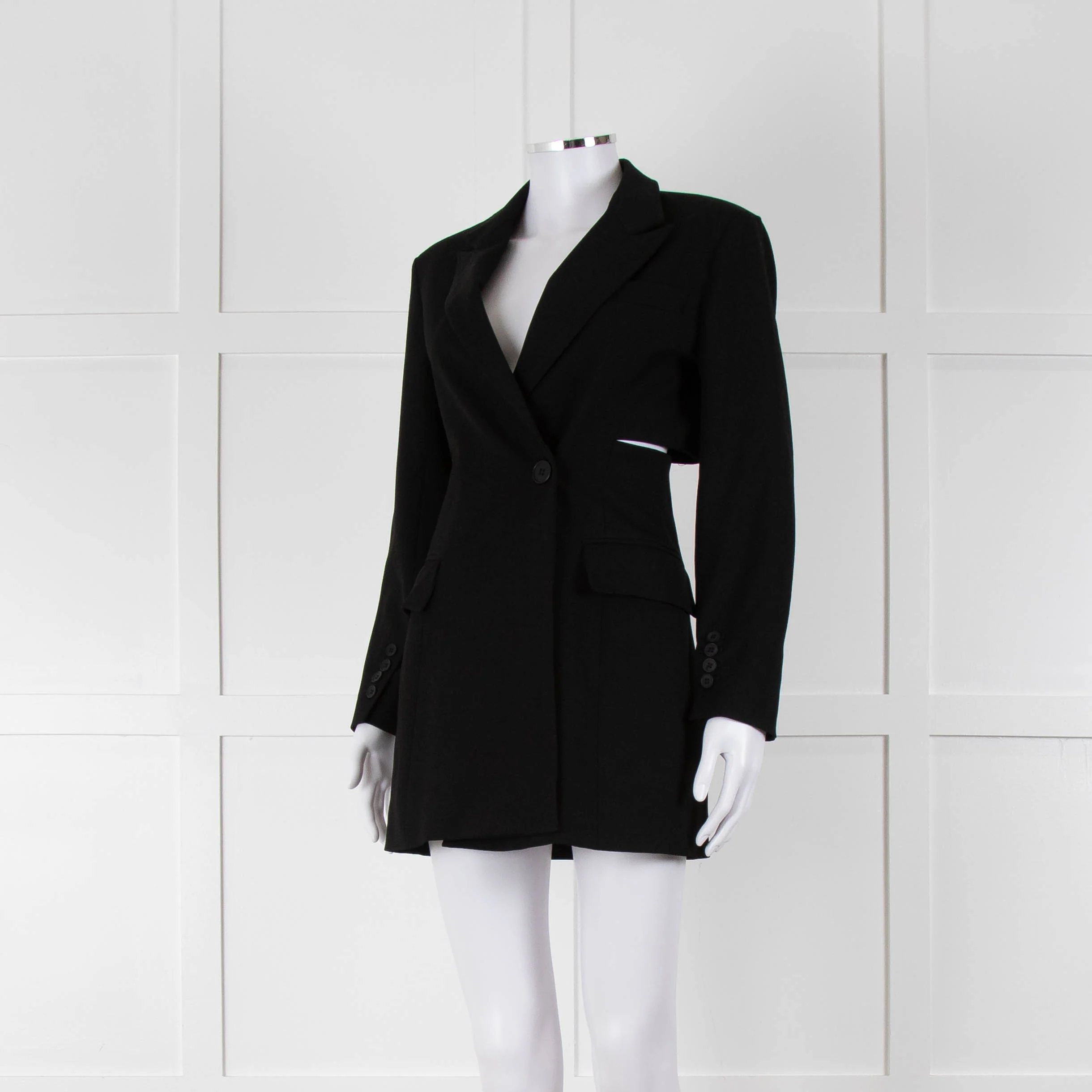 Bayse Black Aziel Side Cutout Longline Blazer - Image 8