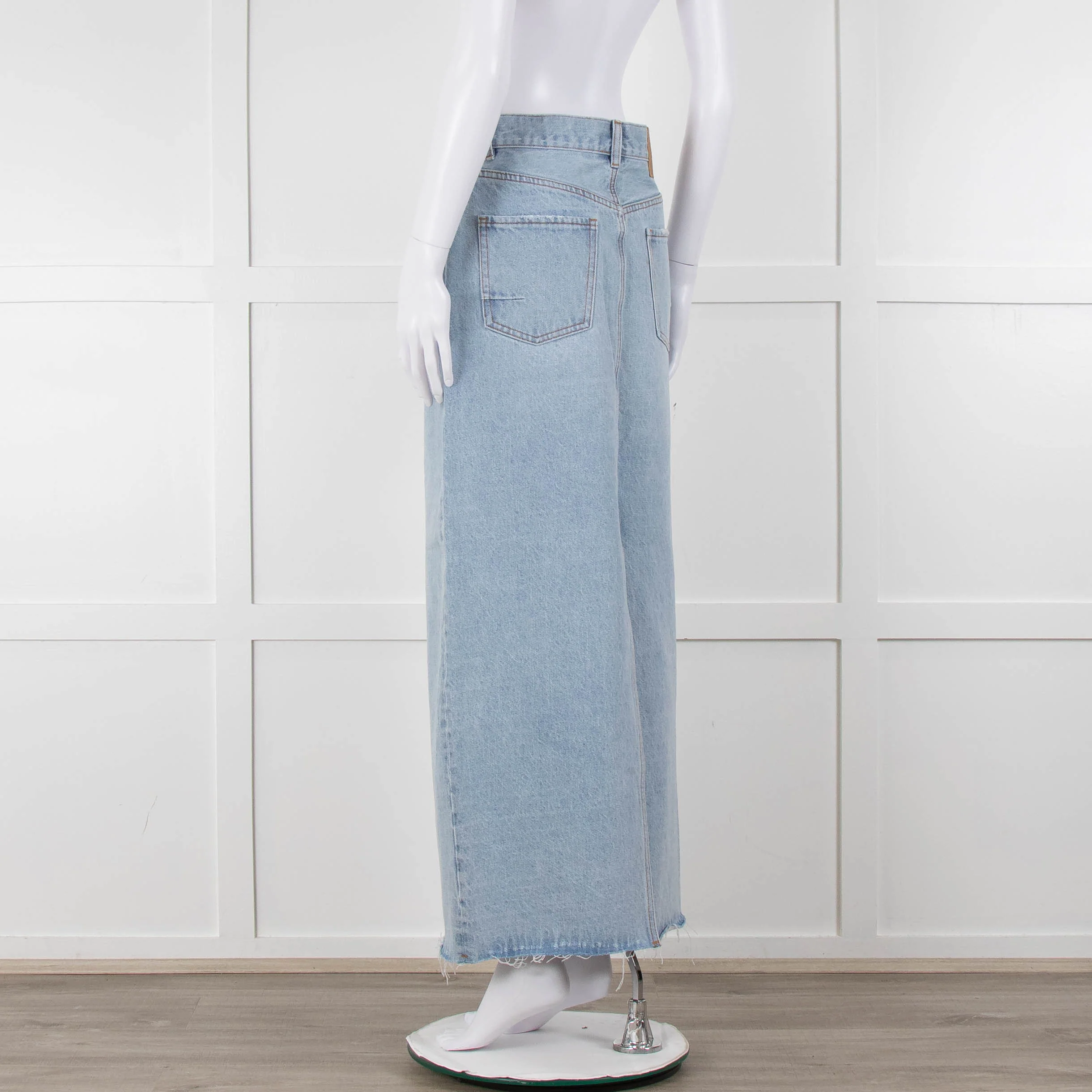 Bayse Pale Blue Wash Midi Skirt - Image 6