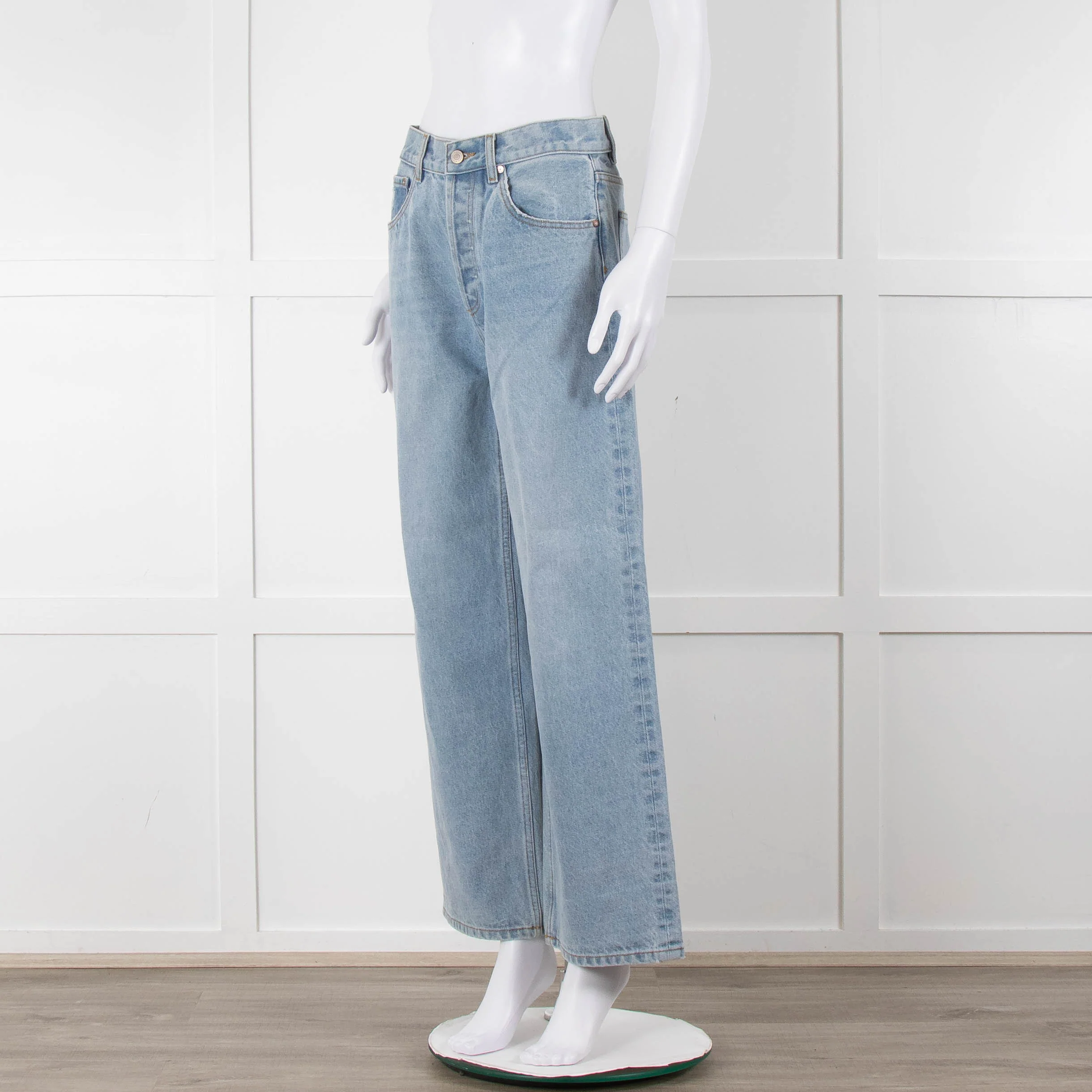 Bayse Pale Wash Wide Leg Jeans - Image 8