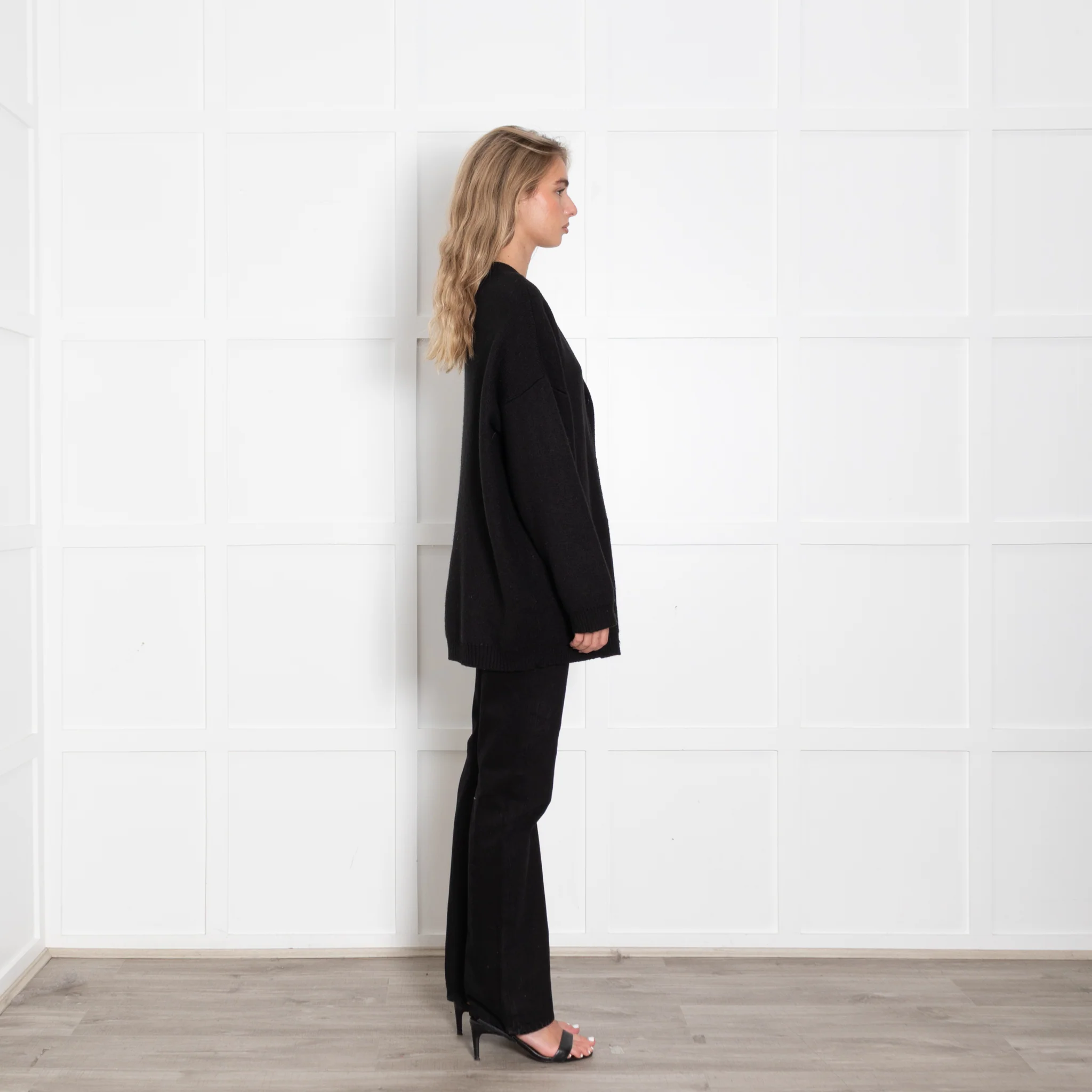 Bazilika Black Wool Mix Cardigan - Image 6