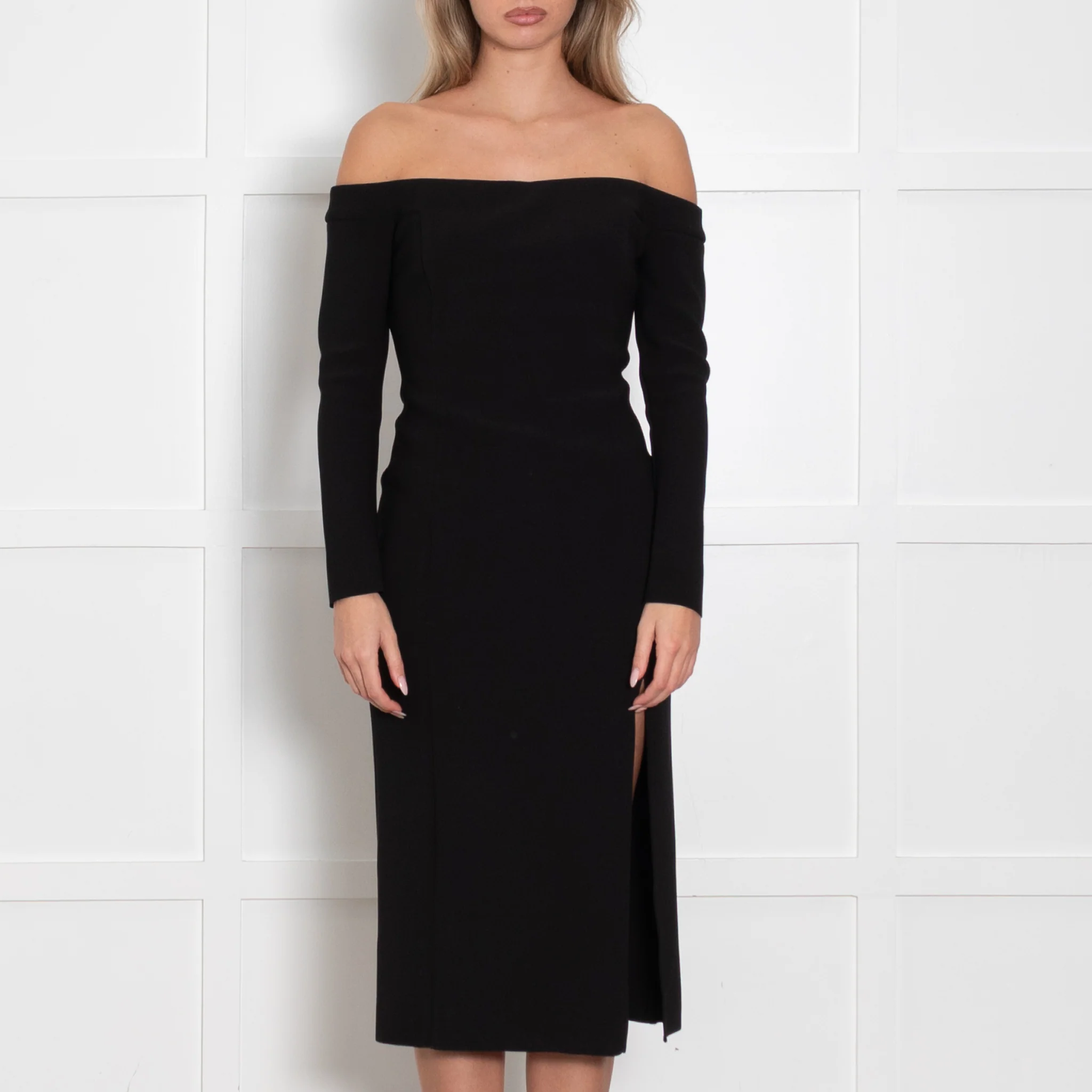 Bec + Bridge Black Off The Shoulder Fitted Dress - Image 2