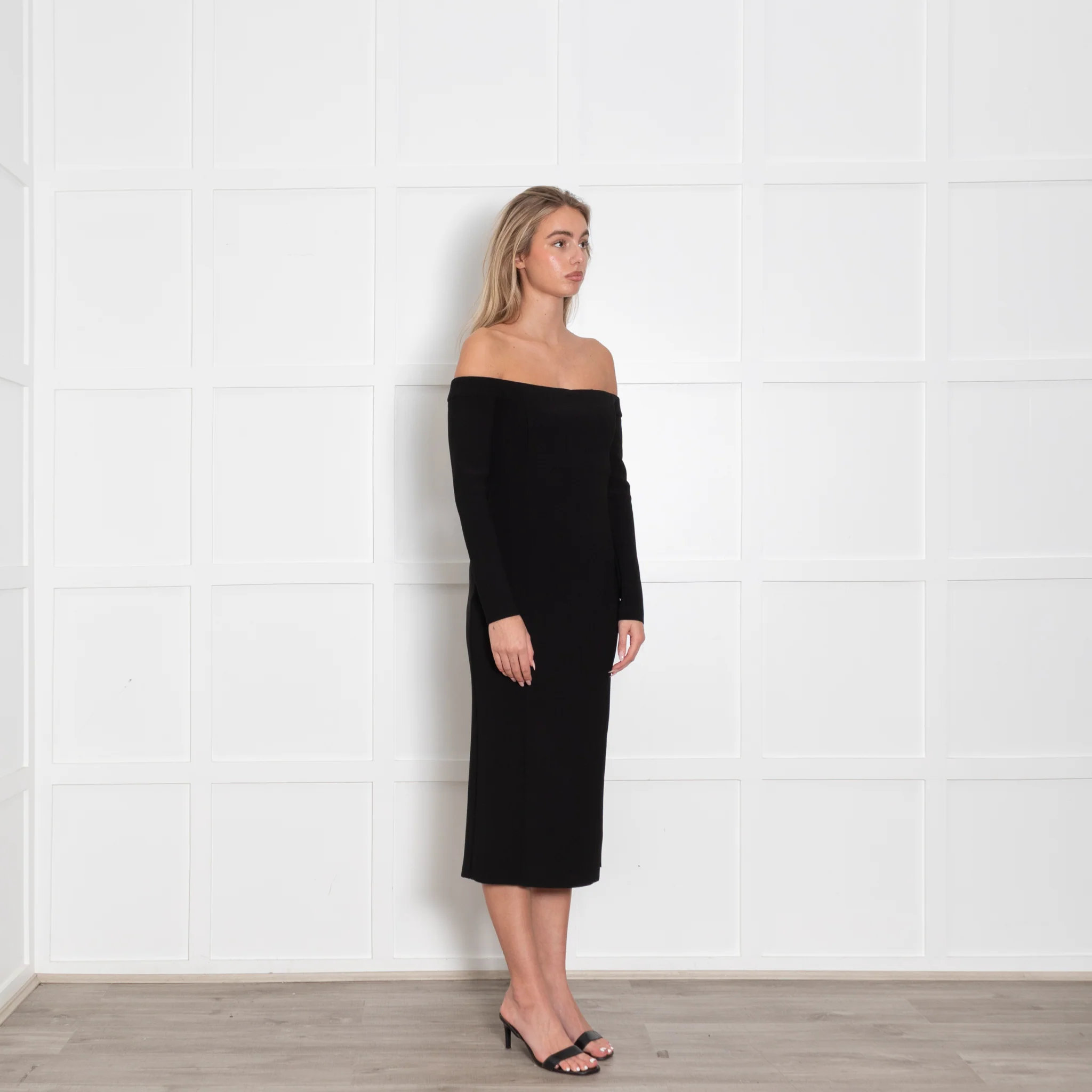 Bec + Bridge Black Off The Shoulder Fitted Dress - Image 7
