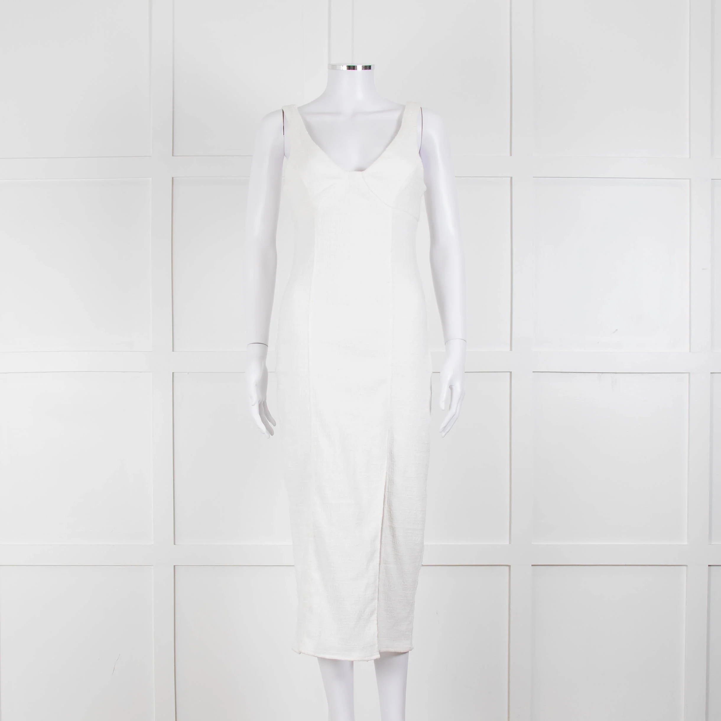 Bec + Bridge Cream Textured Sleeveless Dress