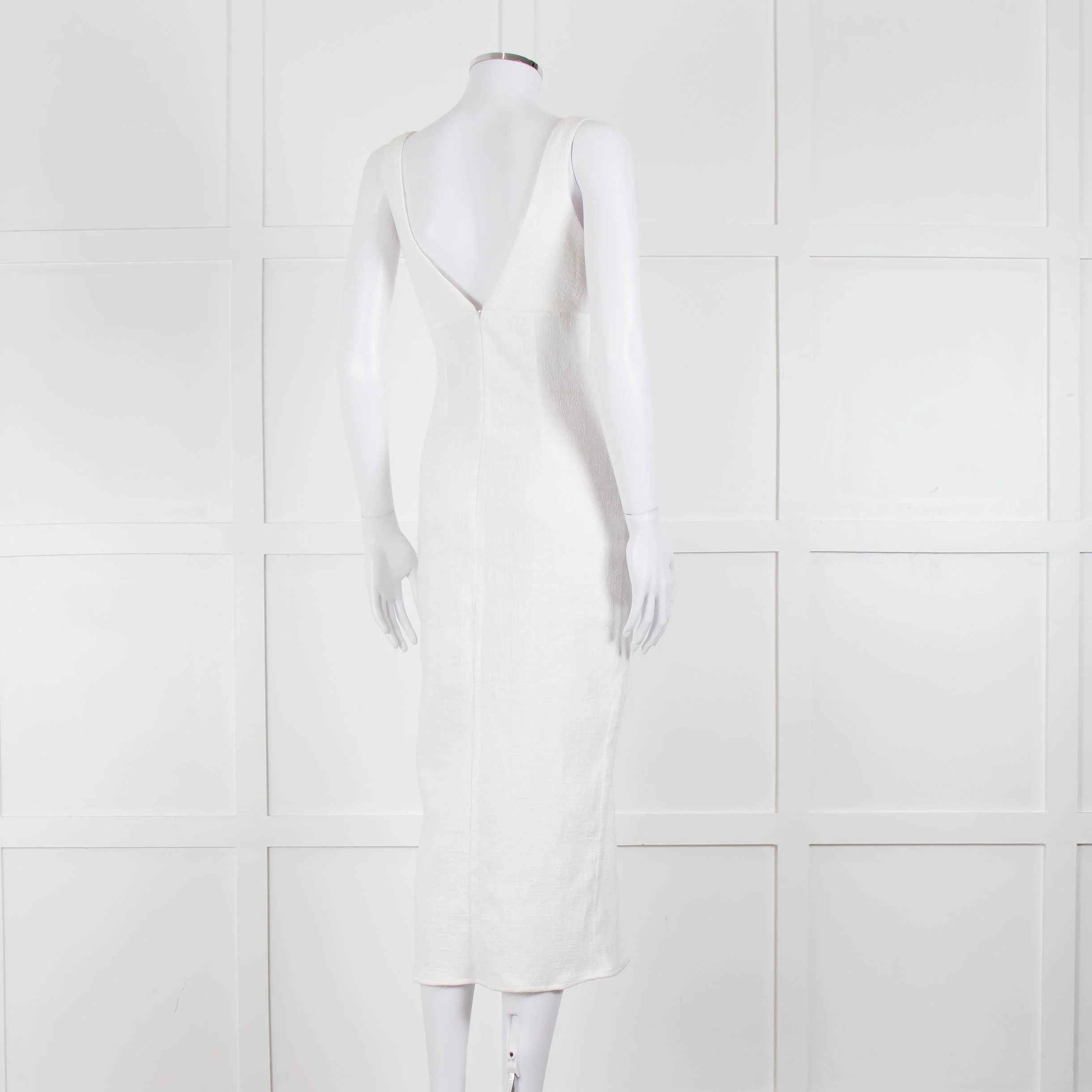 Bec + Bridge Cream Textured Sleeveless Dress - Image 4