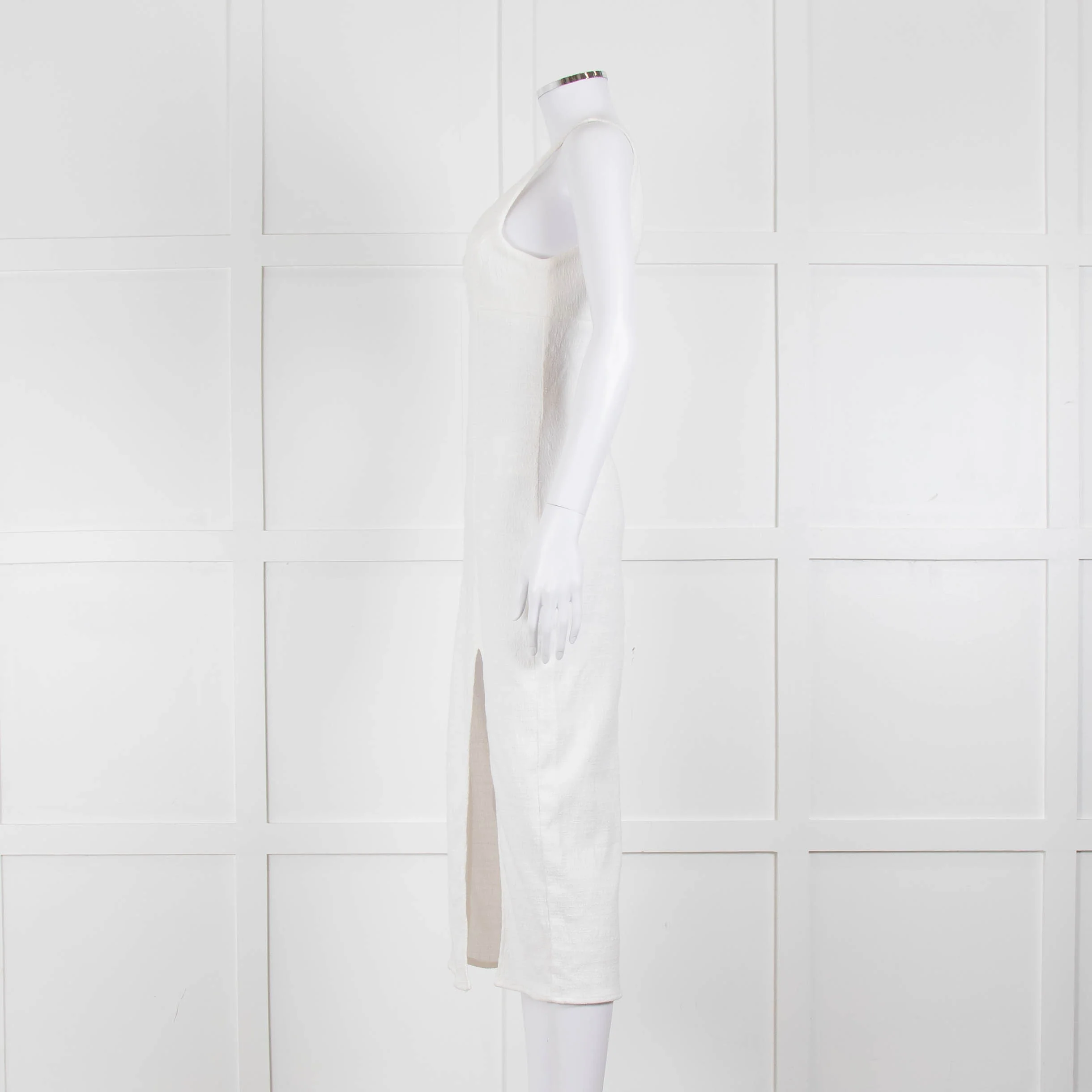 Bec + Bridge Cream Textured Sleeveless Dress - Image 7