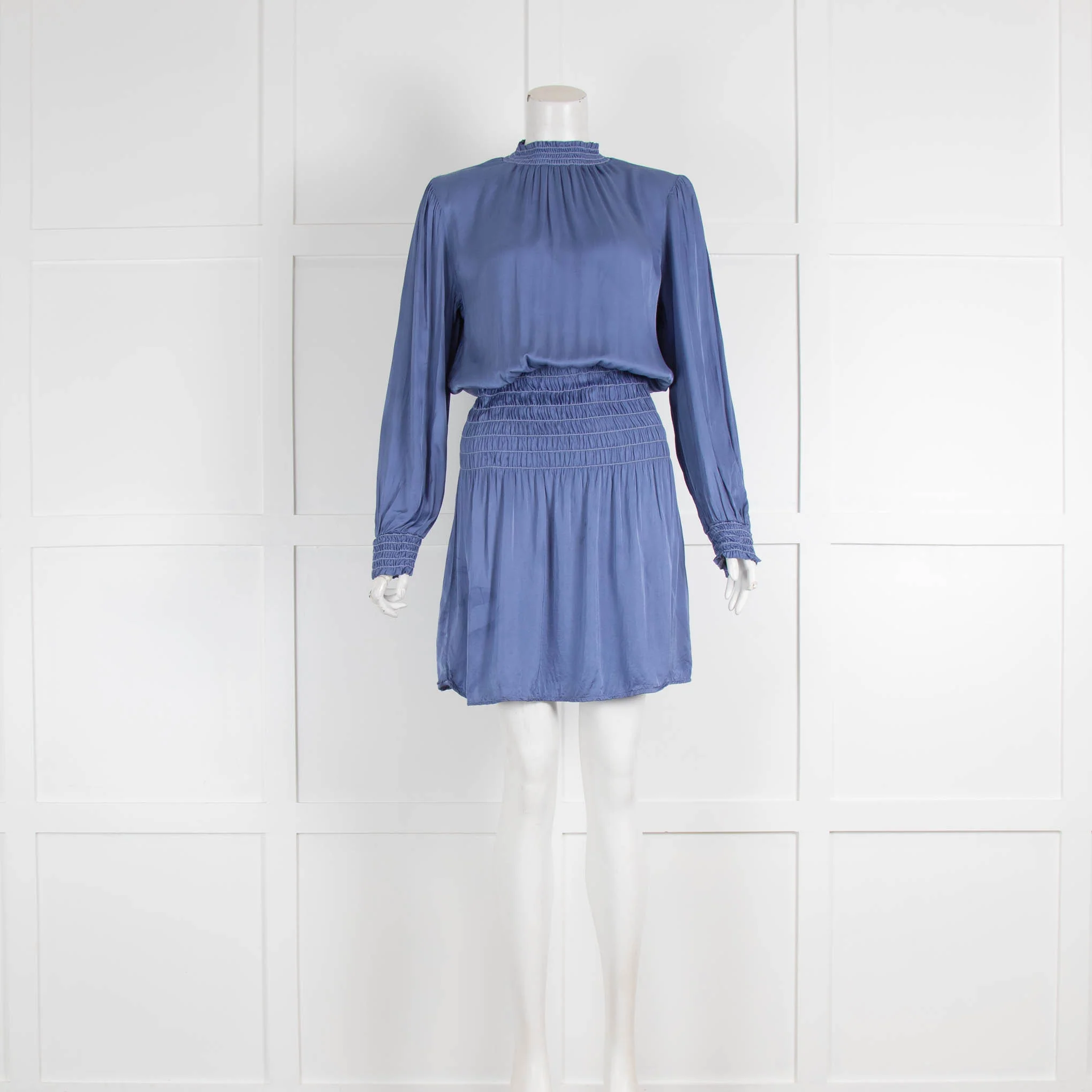 Bella Dahl Blue Smocked Mini Dress