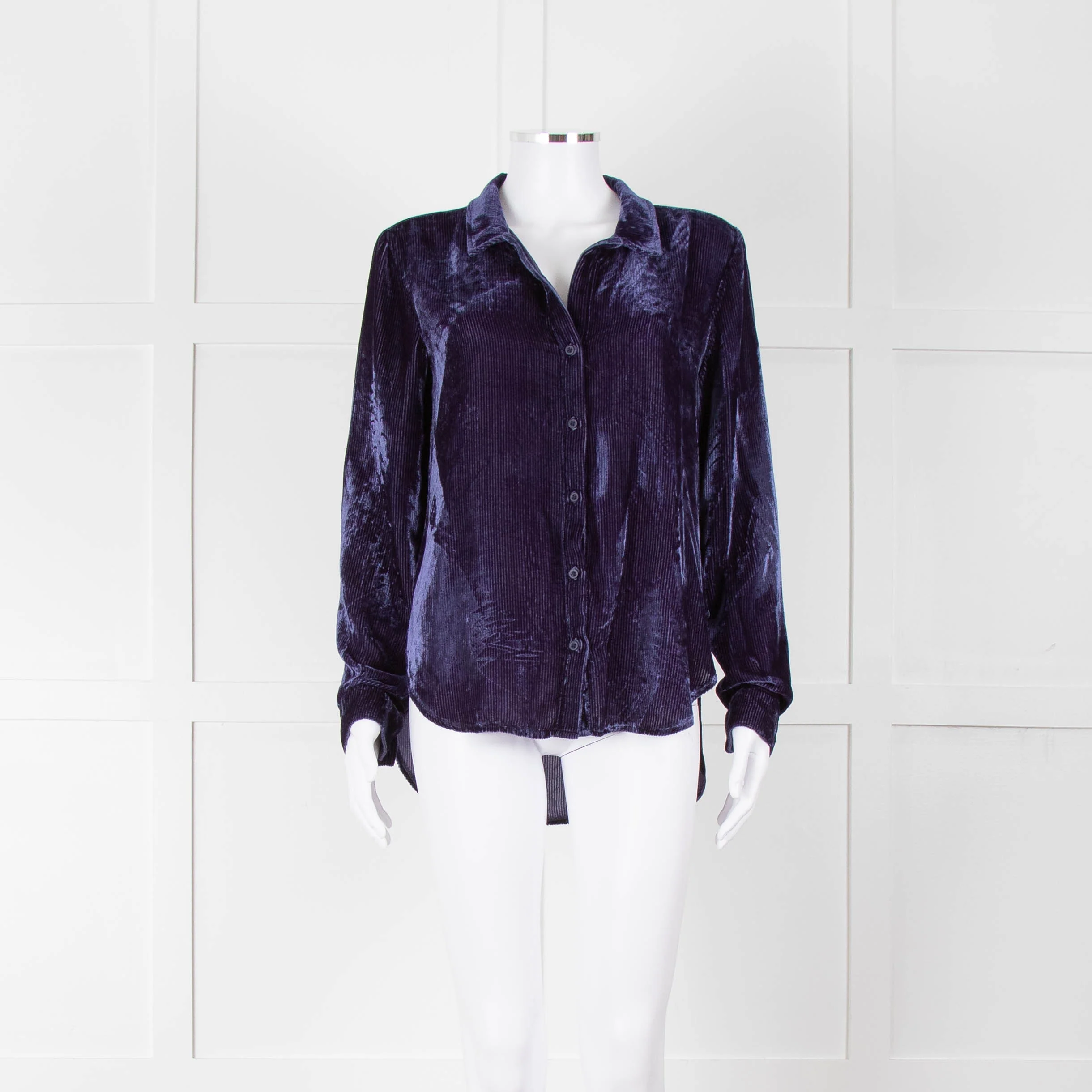 Bella Dahl Blue Velvet Corduroy Shirt
