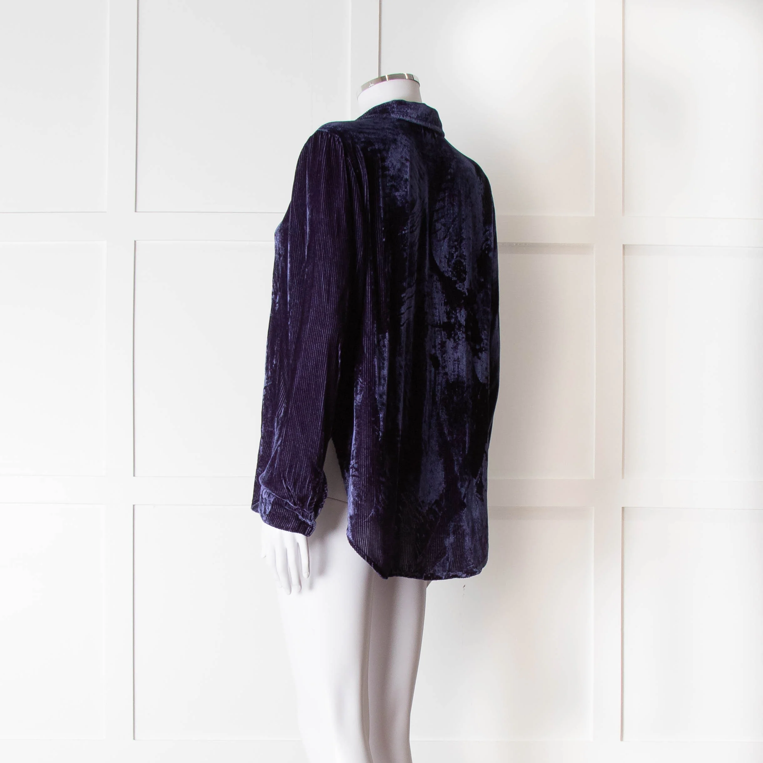 Bella Dahl Blue Velvet Corduroy Shirt - Image 6