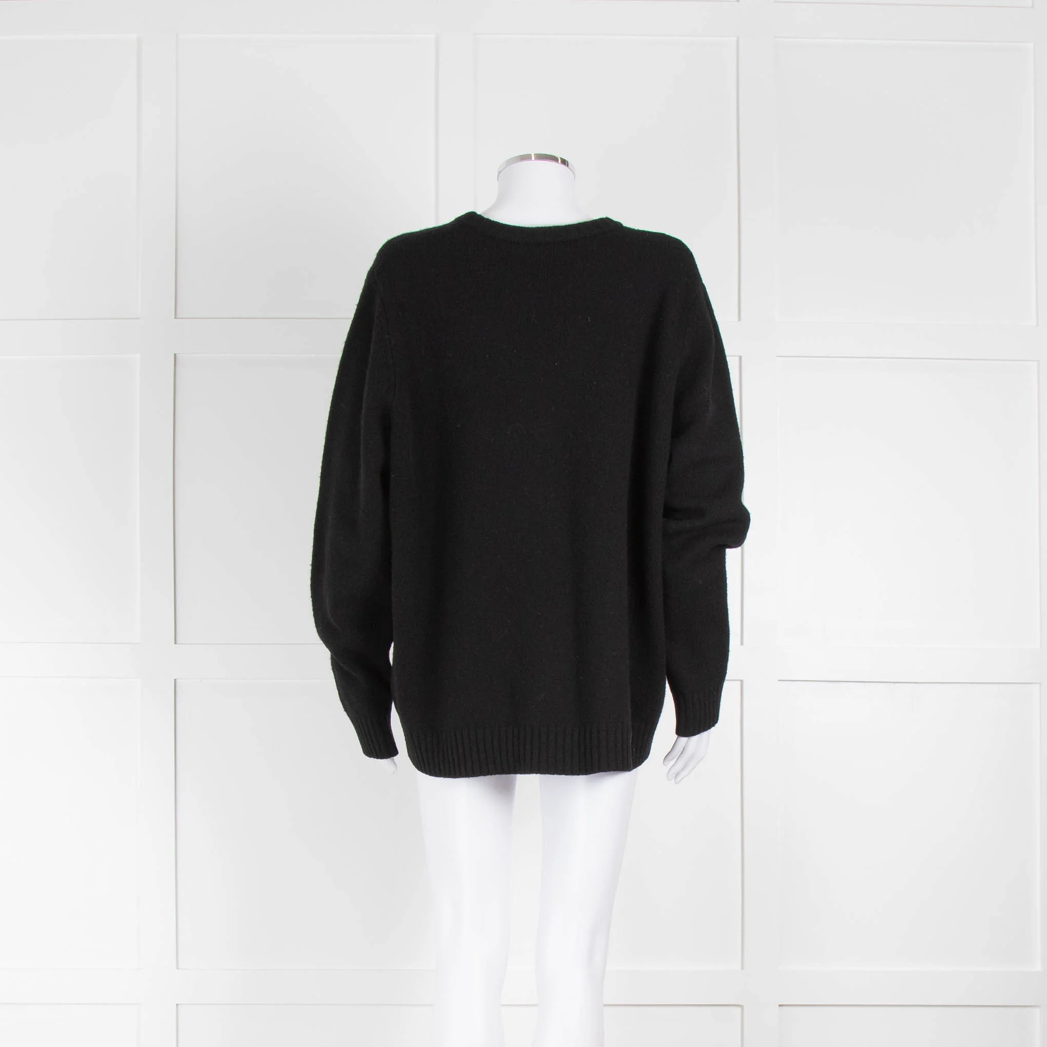Bella Freud Black & White 1970 Wool Jumper - Image 3
