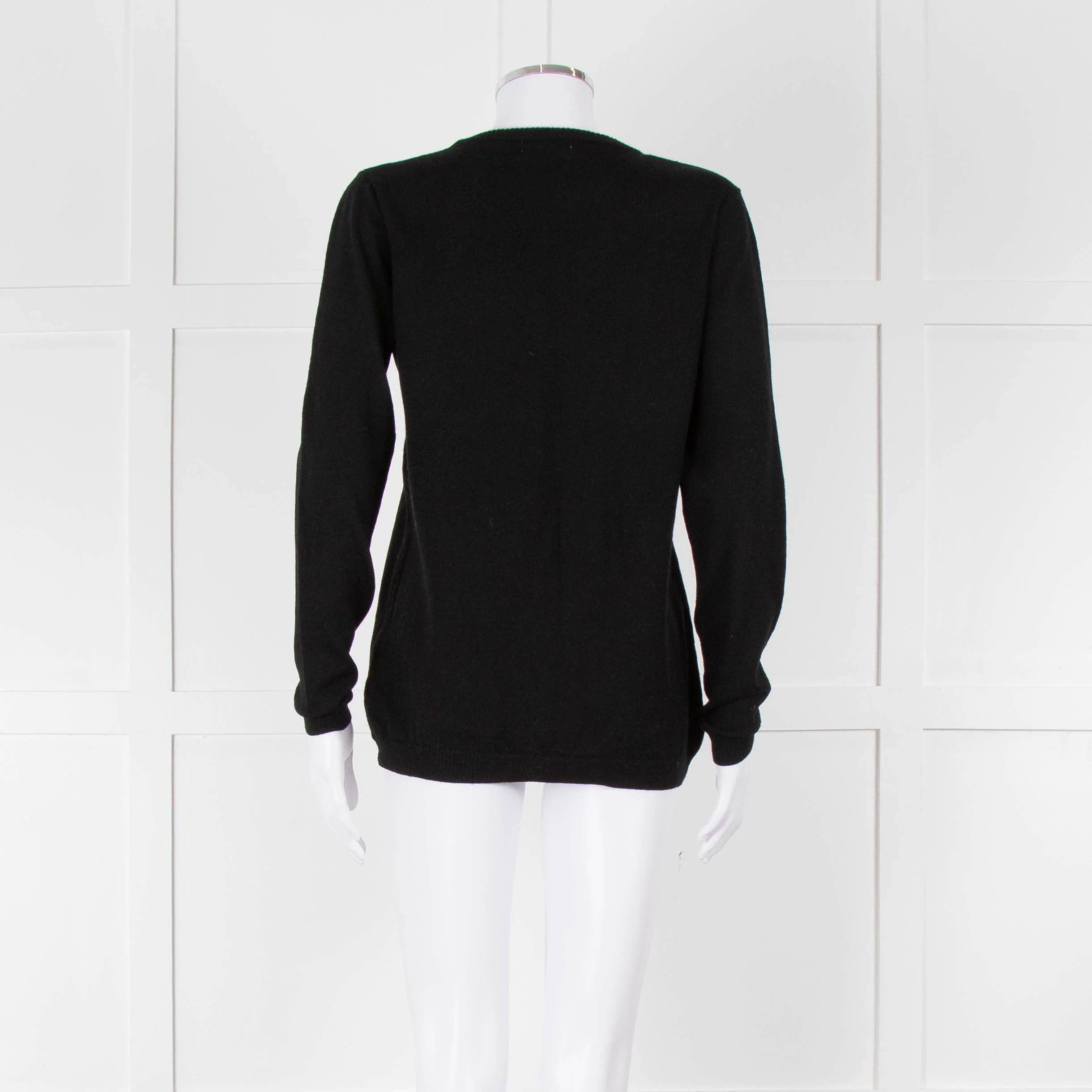 Bella Freud Black Wool Dog Motif Jumper - Image 5