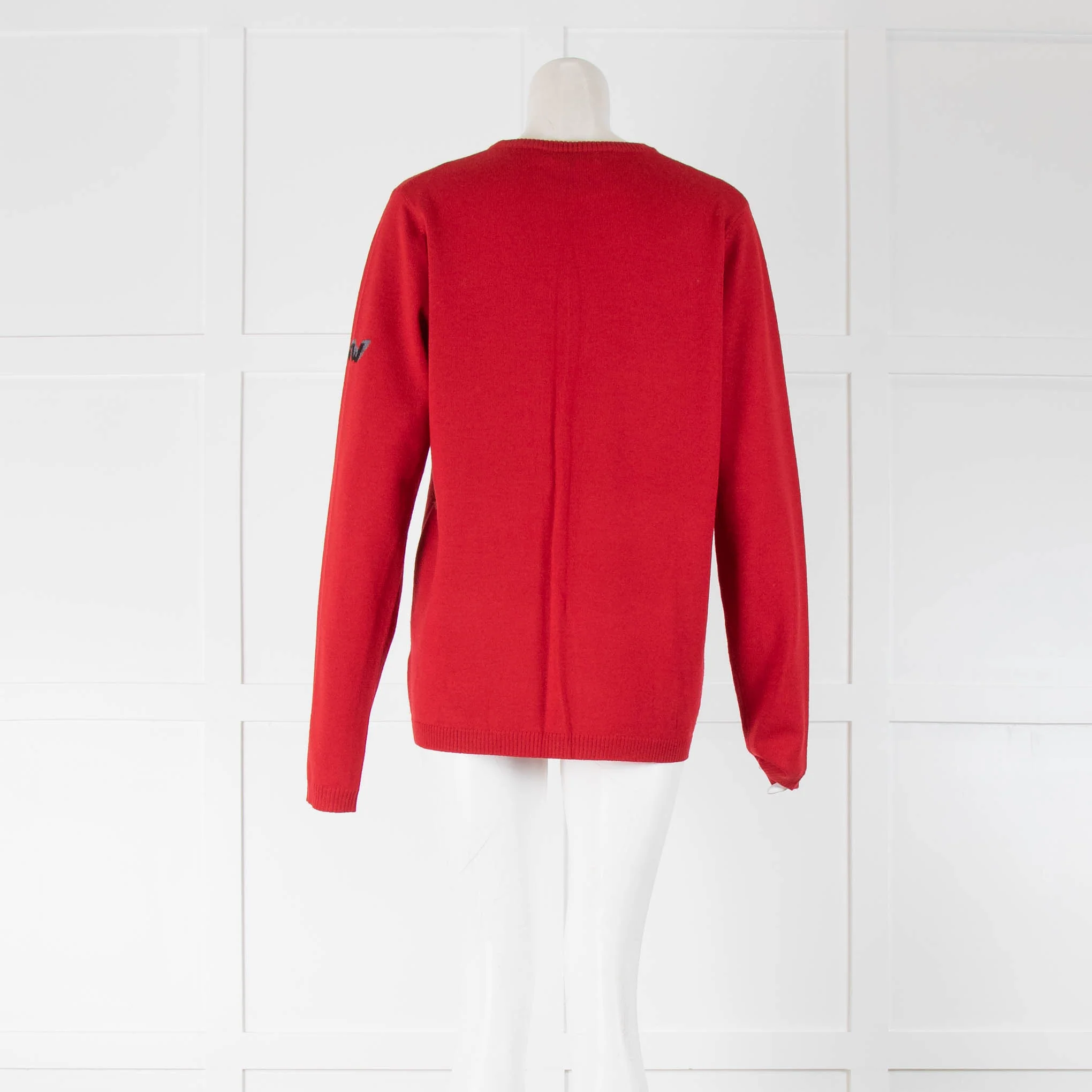 Bella Freud "Into This" Red Knit Jumper - Image 3