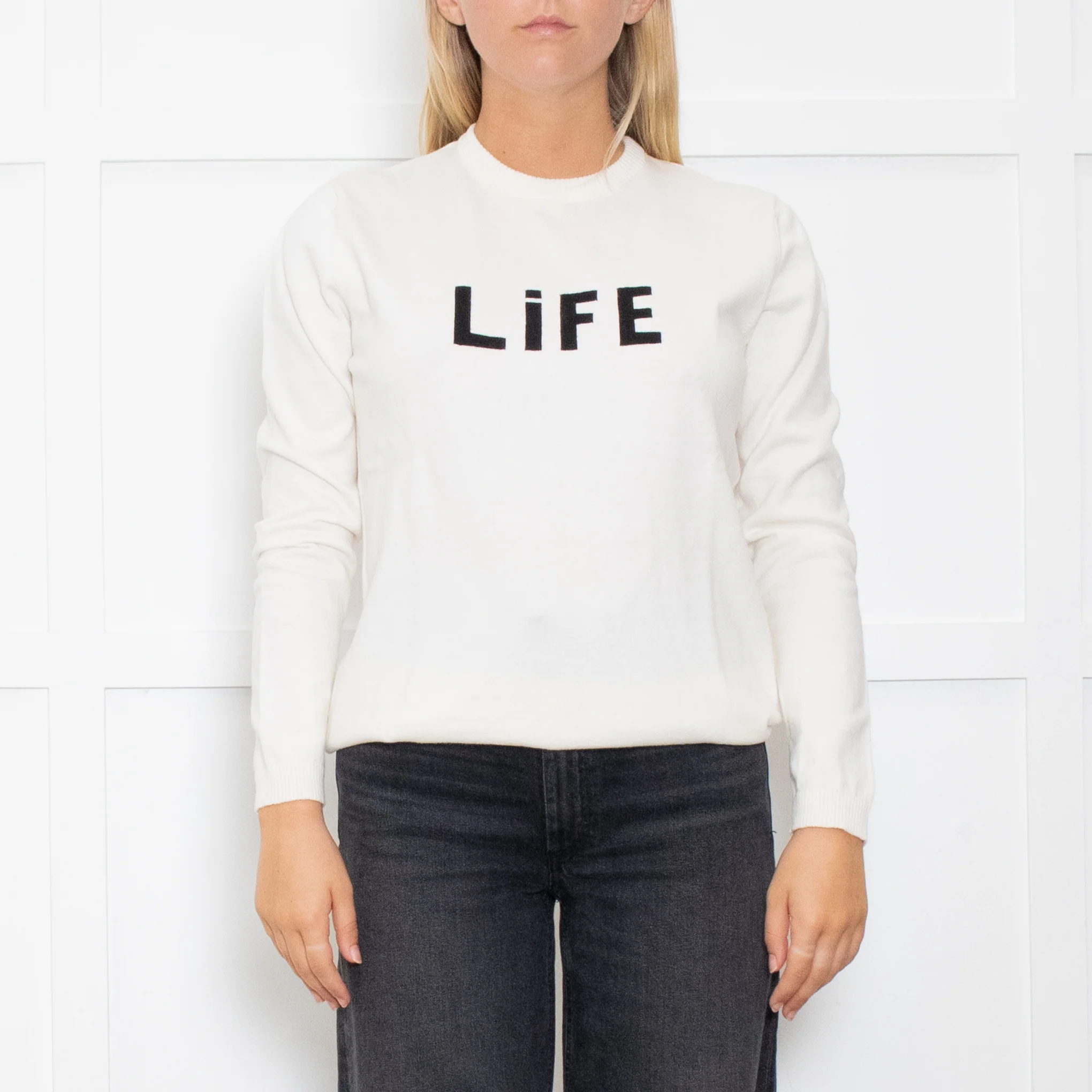 Bella Freud "LIFE" Thin Knit Jumper - Image 2