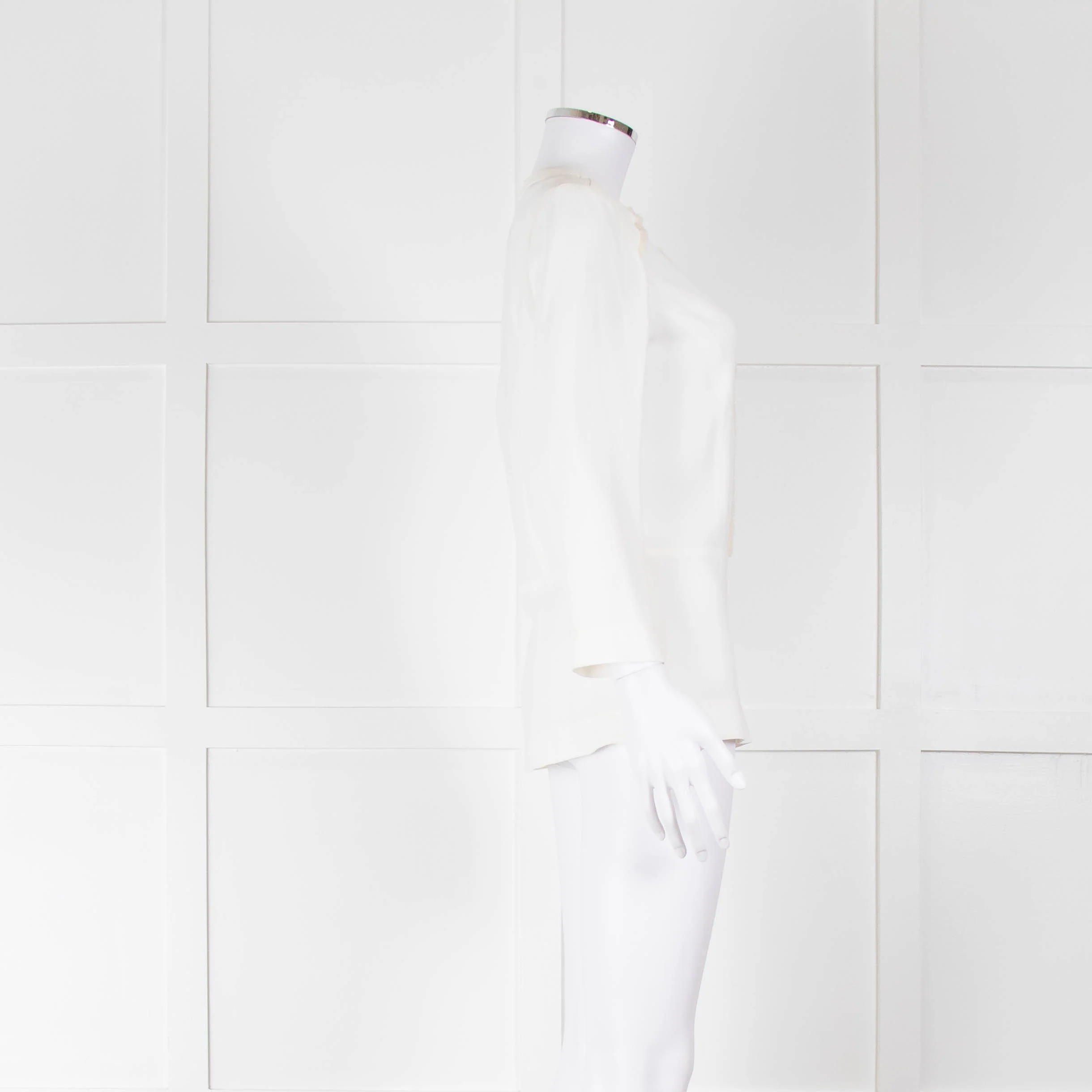 Belstaff Cream Blouse with Fringing Detail - Image 2