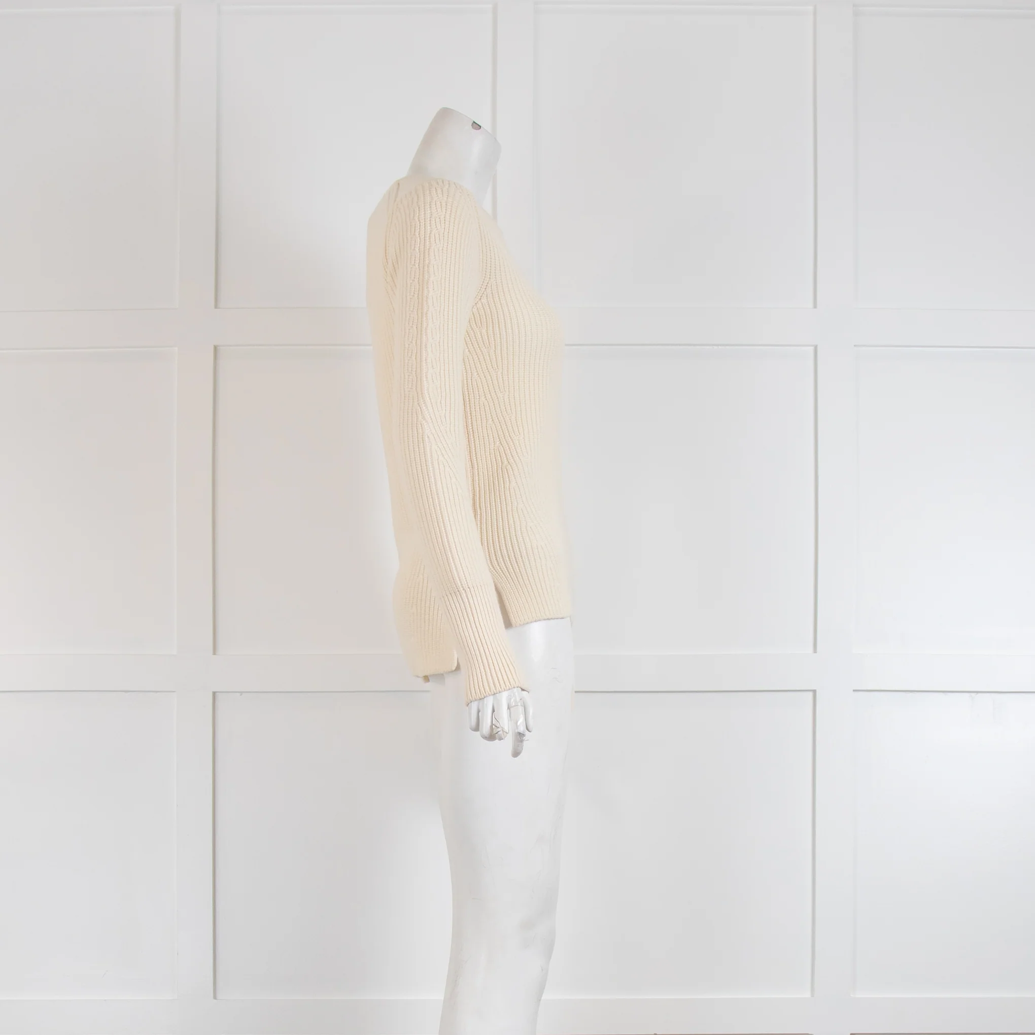 Belstaff Cream Wimbourne Long Sleeve Knit Jumper - Image 2