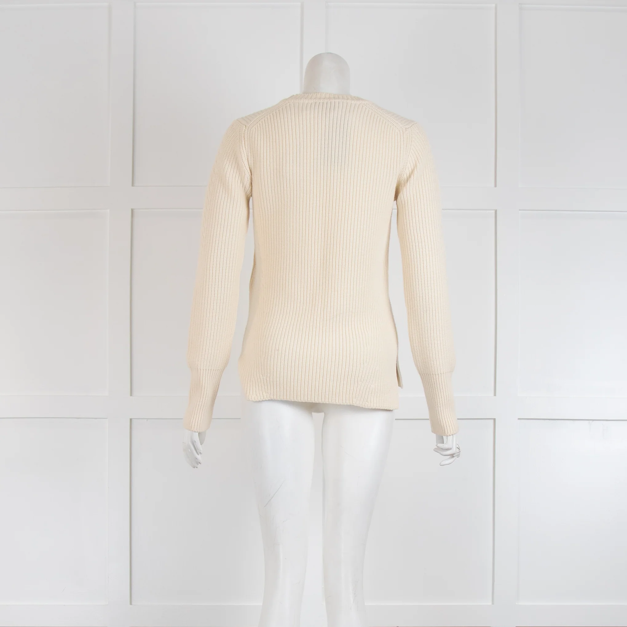 Belstaff Cream Wimbourne Long Sleeve Knit Jumper - Image 3