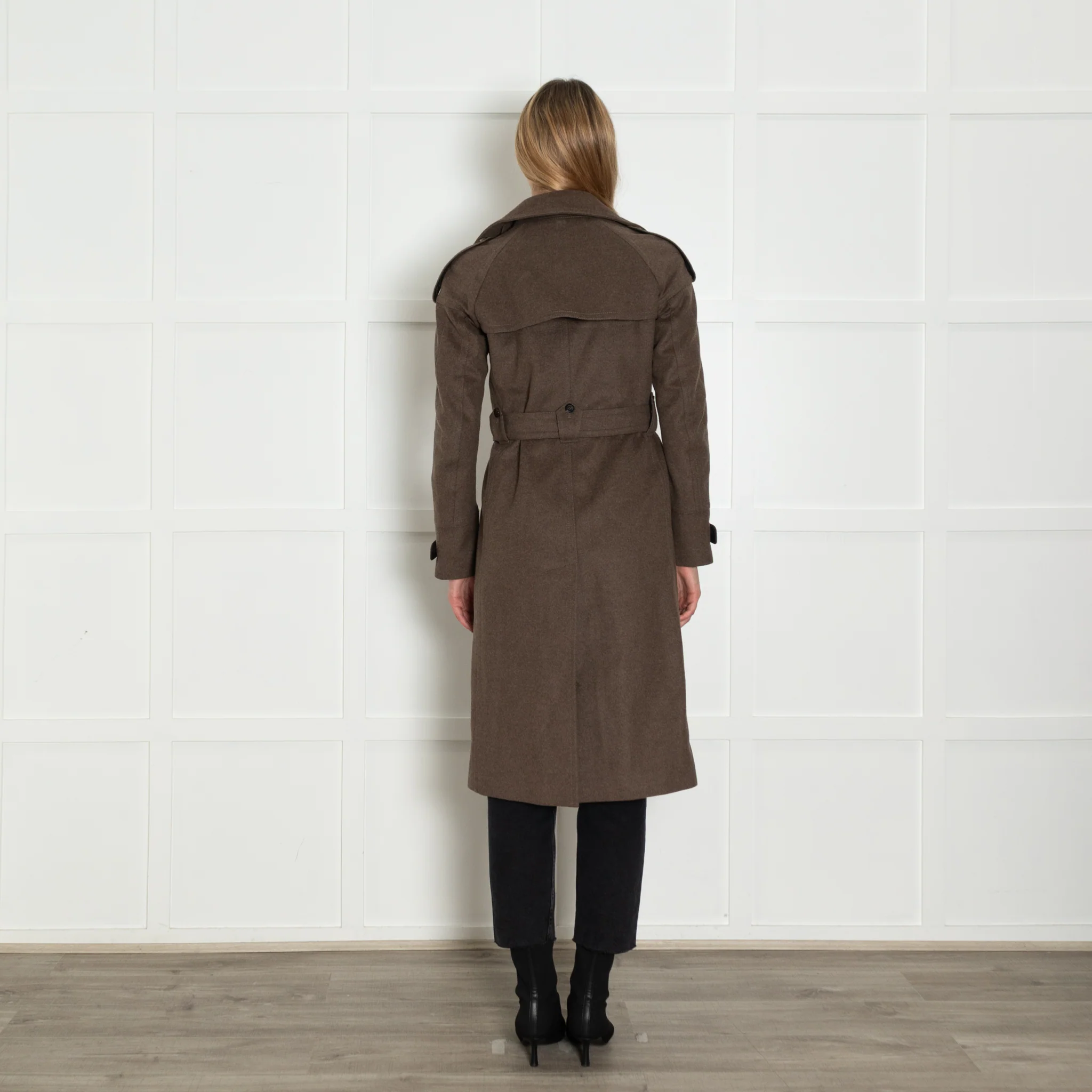 Belstaff Khaki Utility Style Wool Coat - Image 5