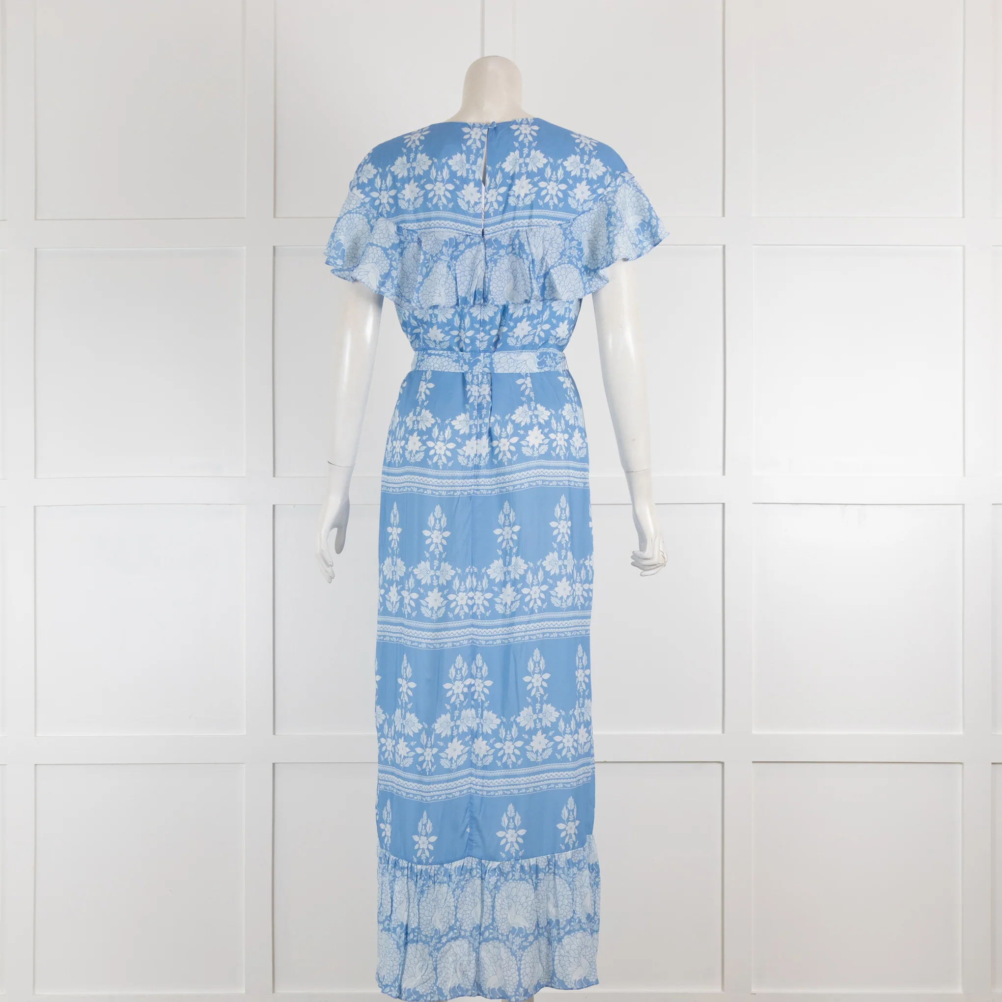 Beulah London Blue Peacock Print Dress - Image 3