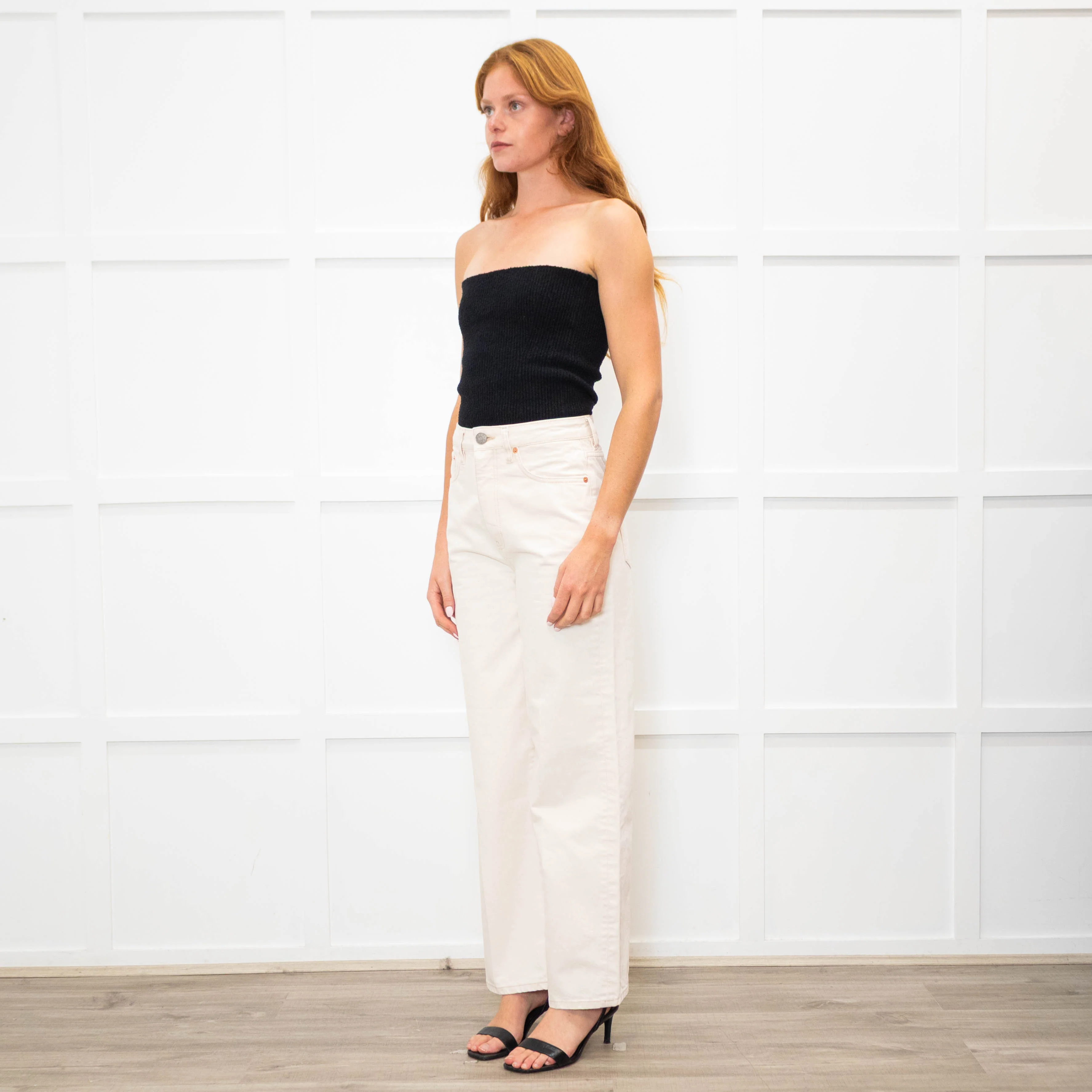 Bimba Y Lola Cream Culotte Fit Jeans - Image 3