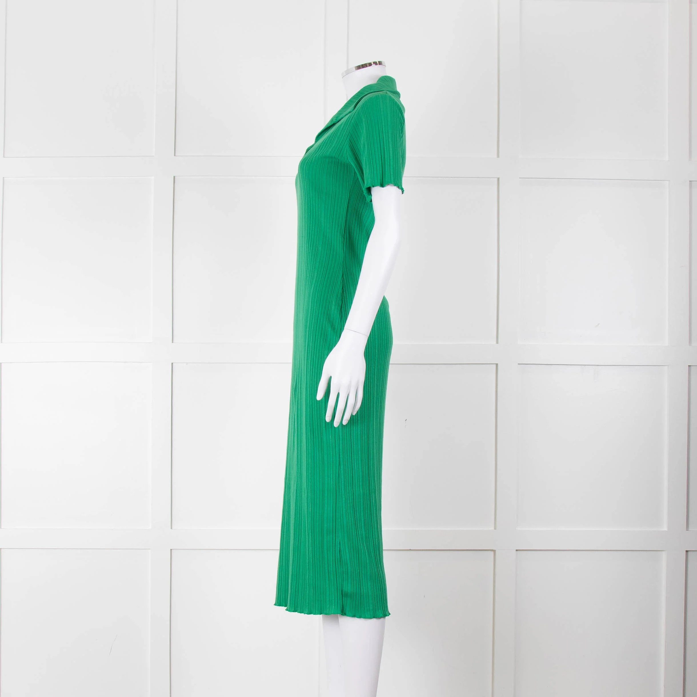 Bimba y Lola Green Collared T-Shirt Midi Dress - Image 7