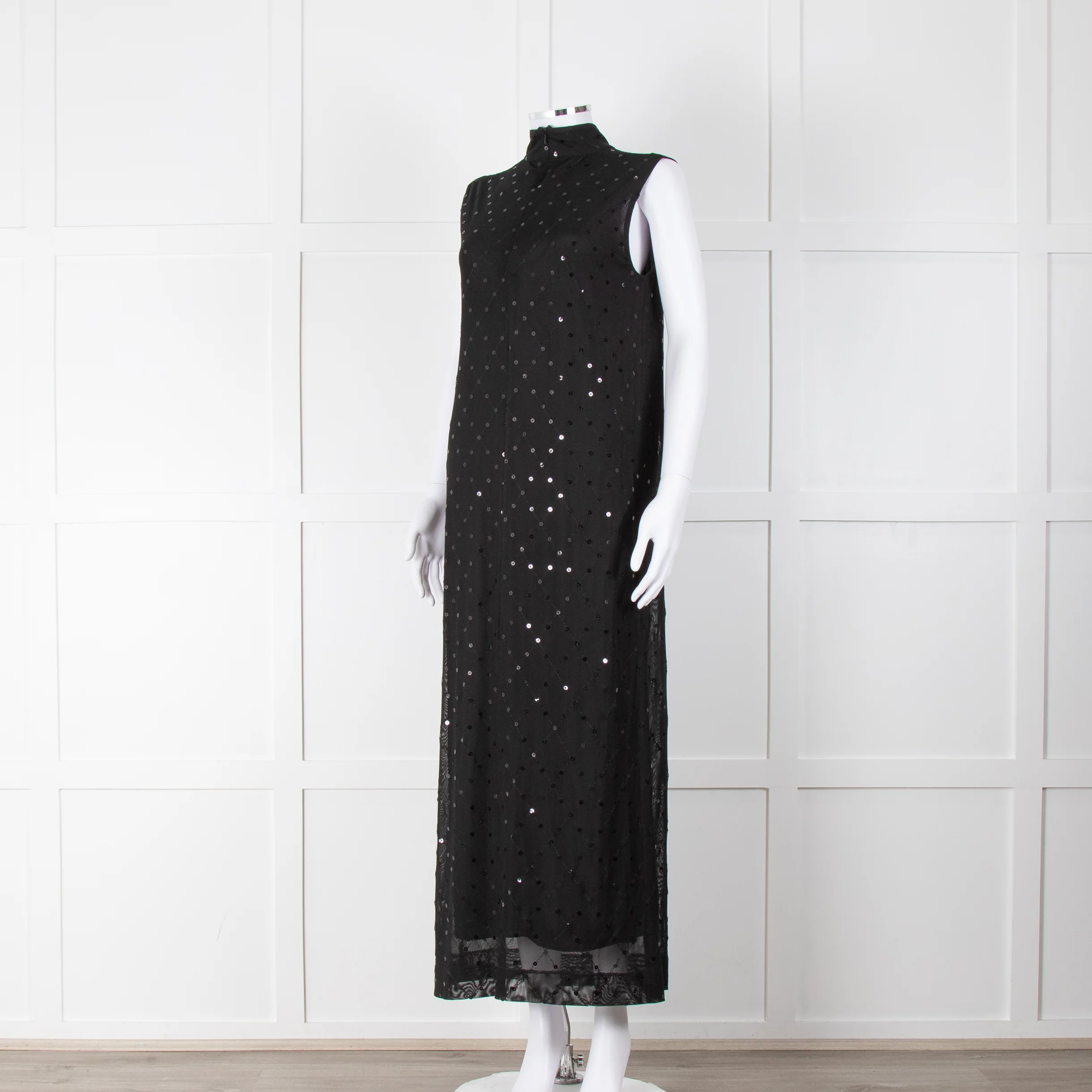 Bitte Kai Rand Black Sequin Sleeveless Maxi Dress - Image 8
