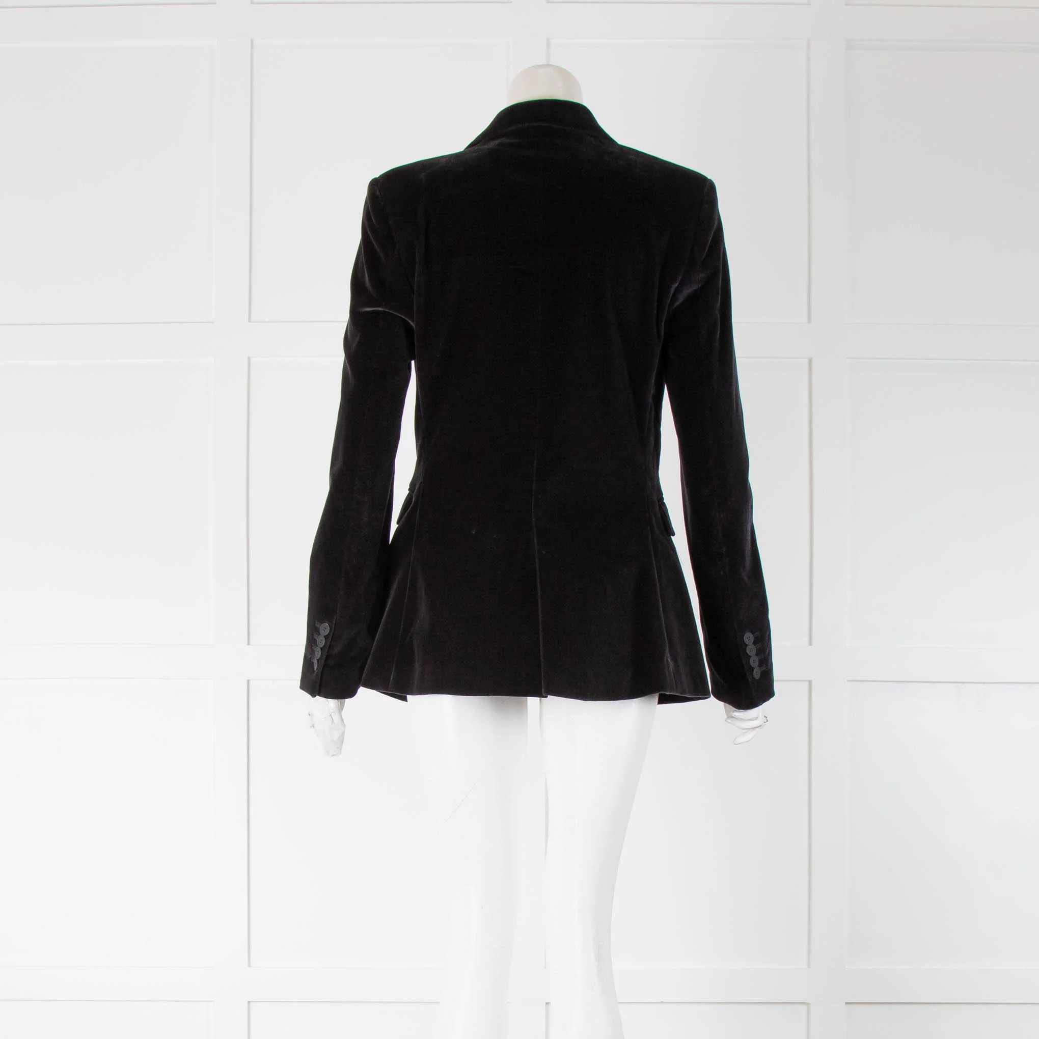 BLK DNM Dark Grey Velvet Blazer Jacket - Image 3