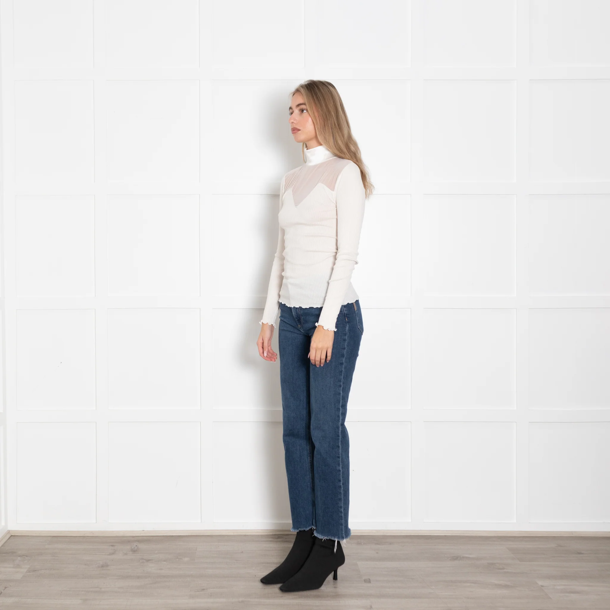 Boglietti Silk High Neck Rib Top - Image 3