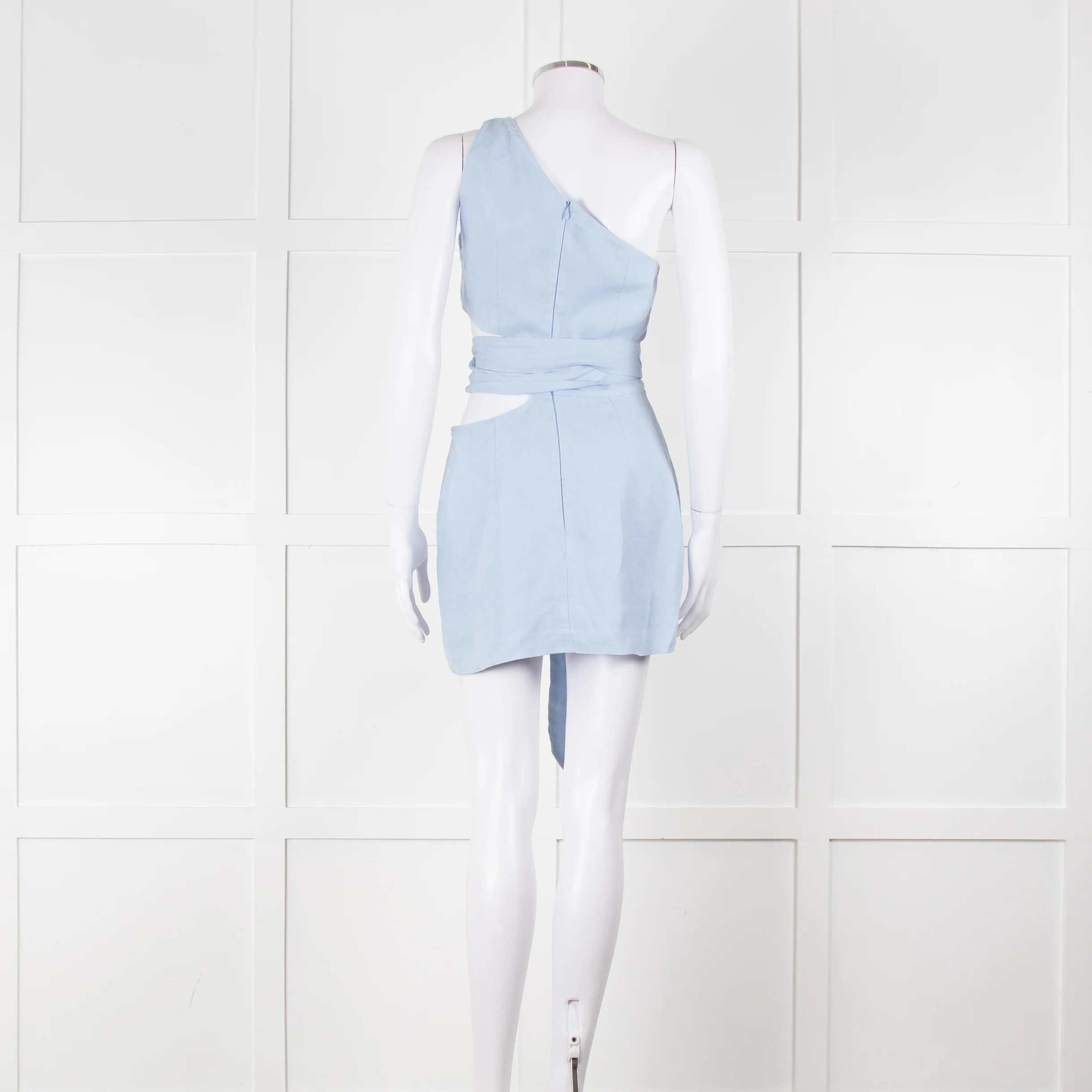 Bondi Born Sky Blue Linen Mini Dress - Image 5