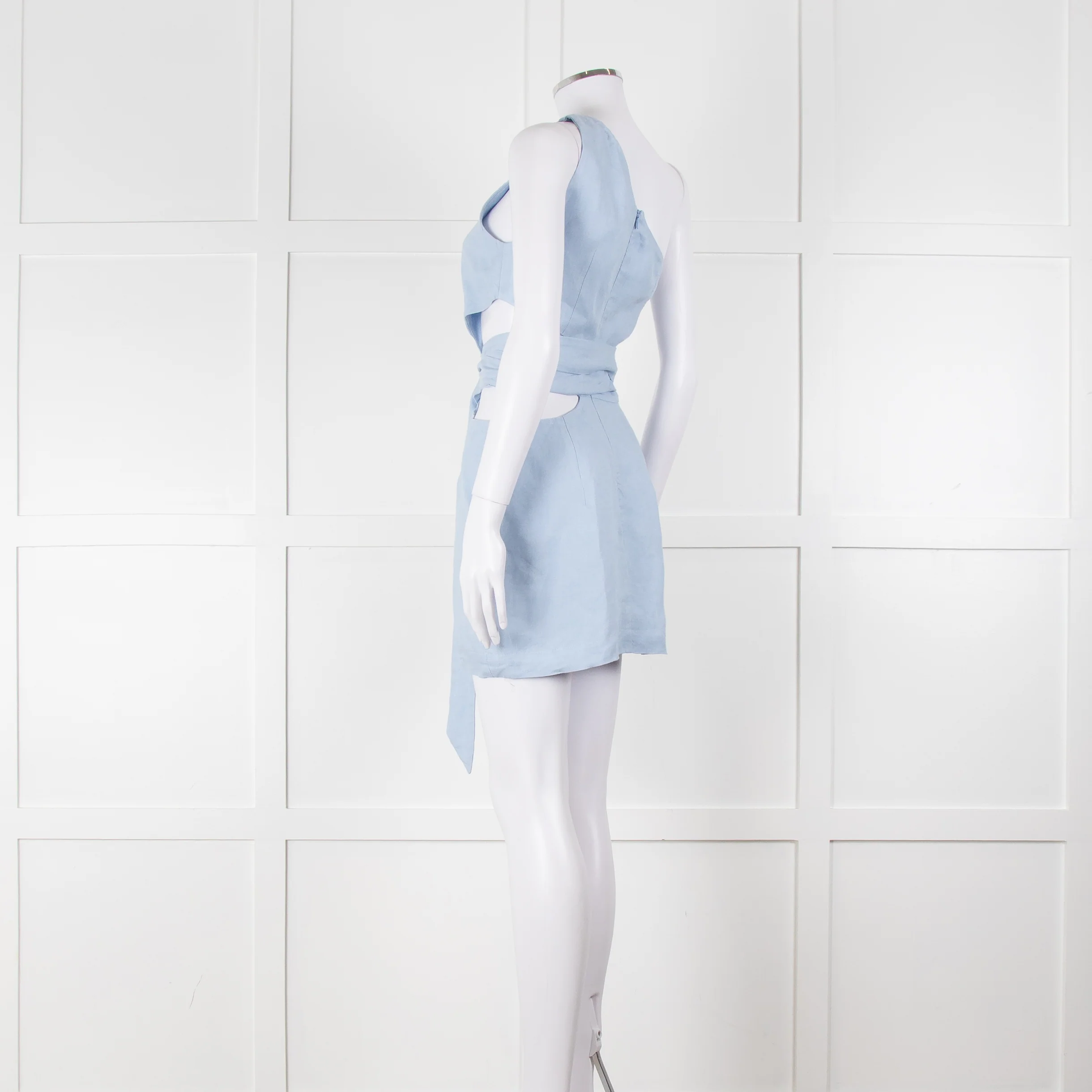 Bondi Born Sky Blue Linen Mini Dress - Image 6